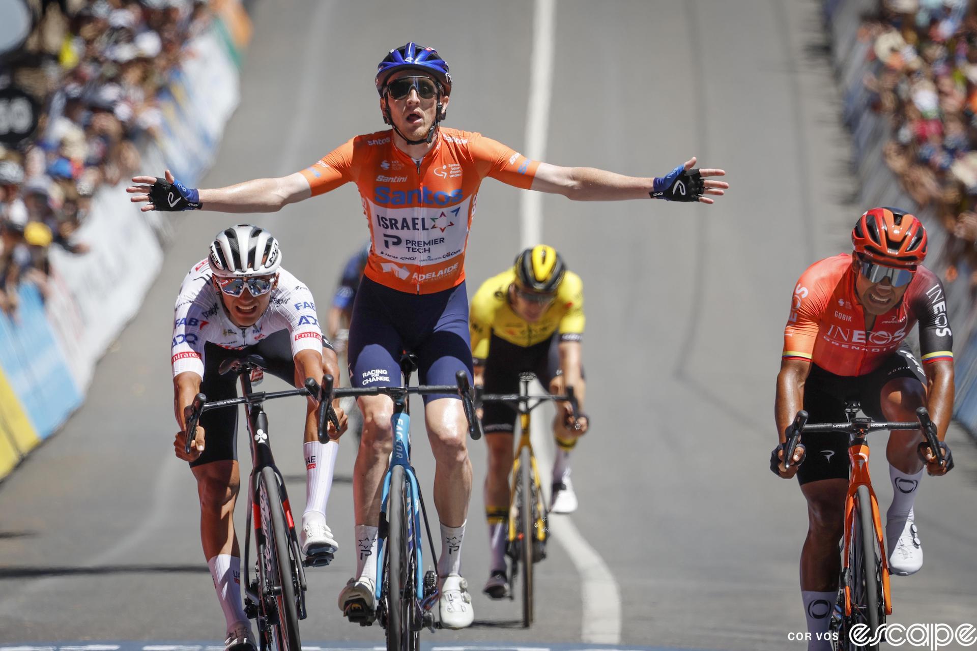 Stephen Williams wins the final stage of the Tour Down Under.