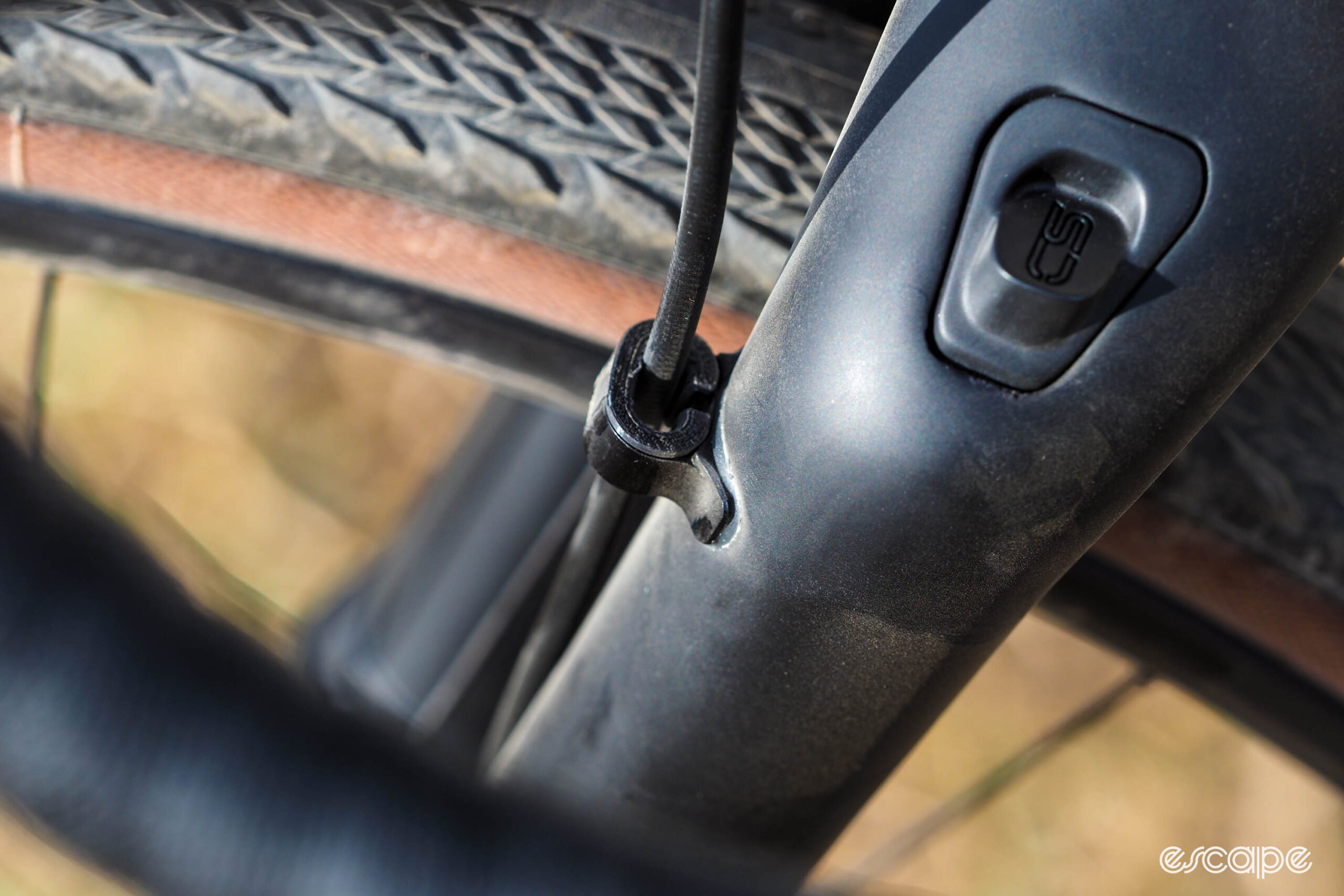 Cane Creek Invert gravel suspension fork hose guide