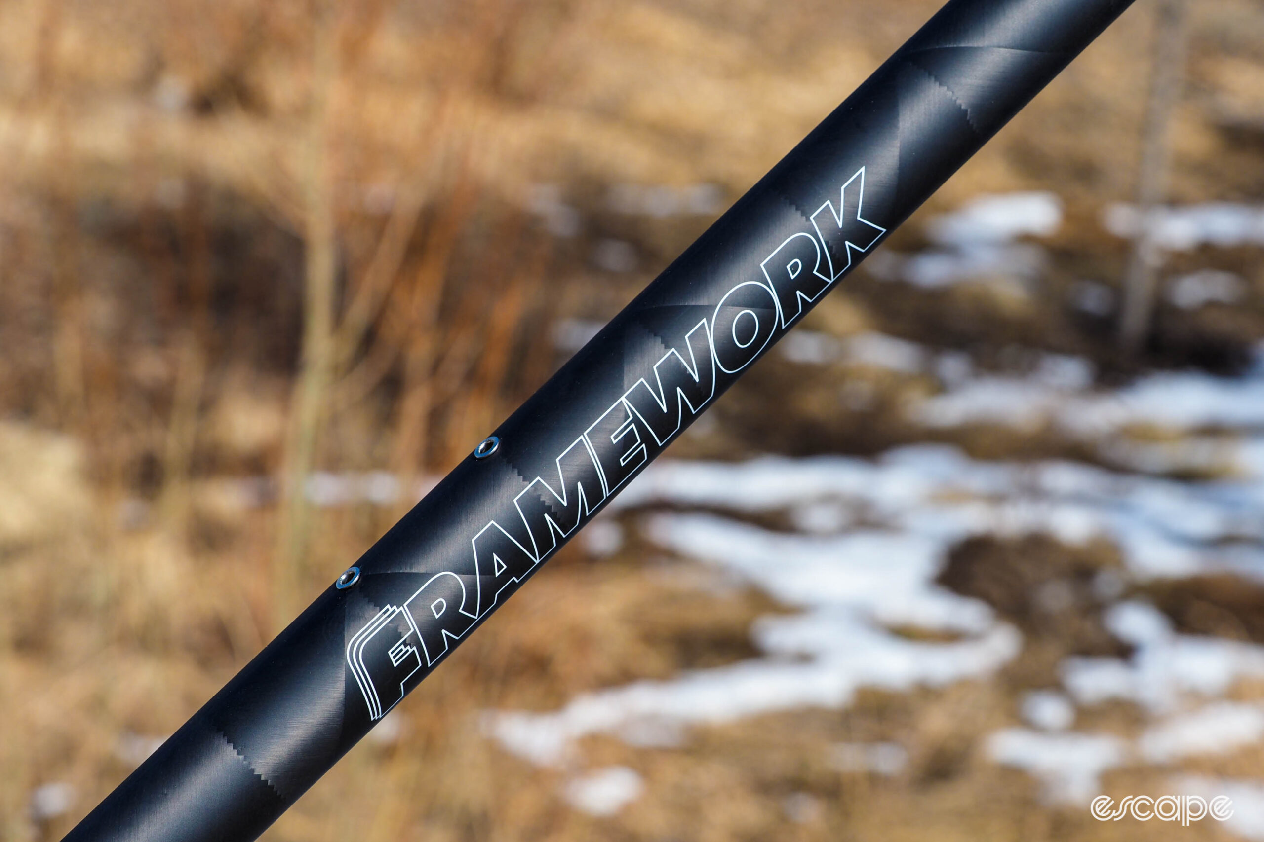 Framework down tube logo