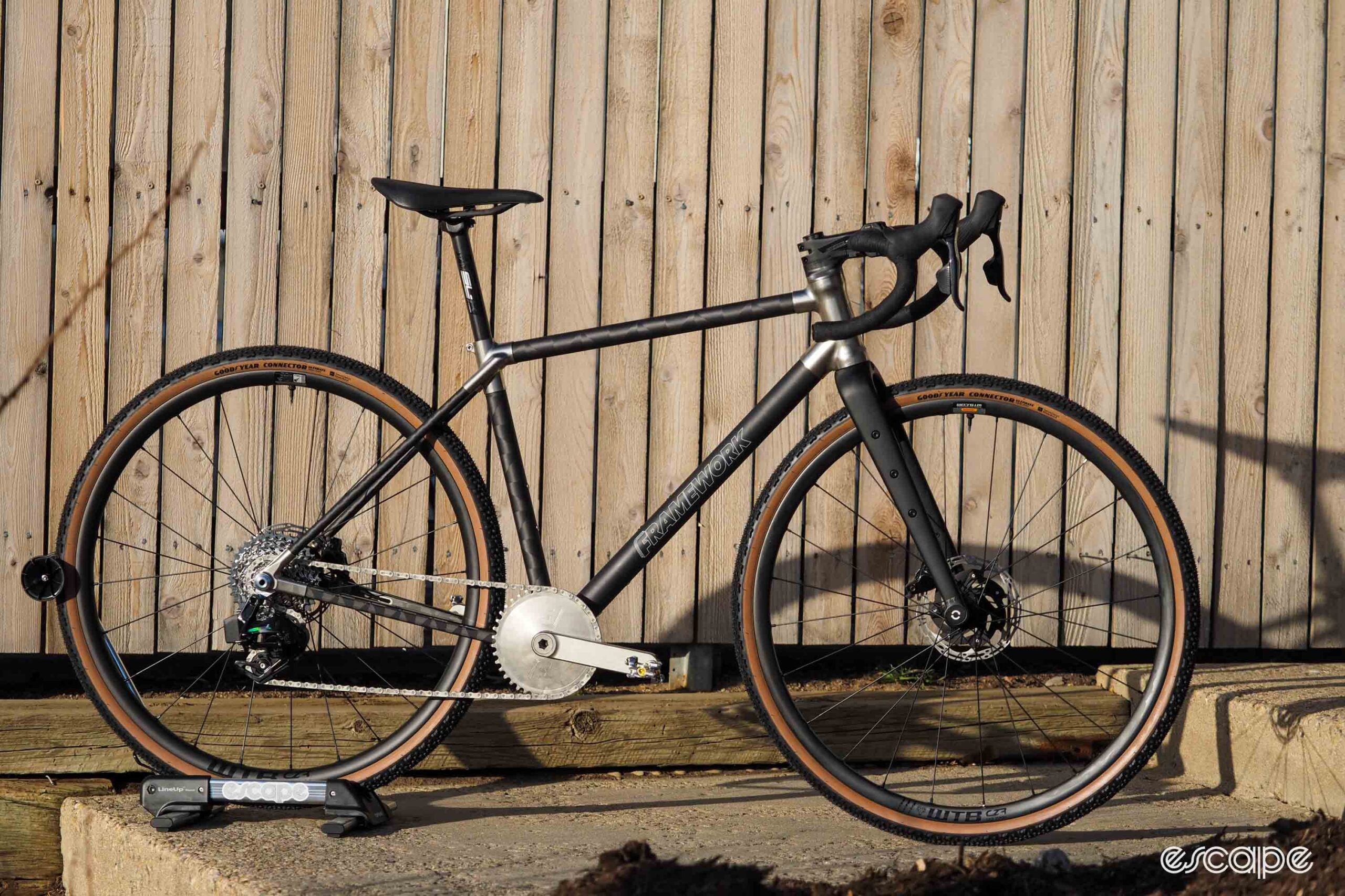 Framework complete gravel bike side view