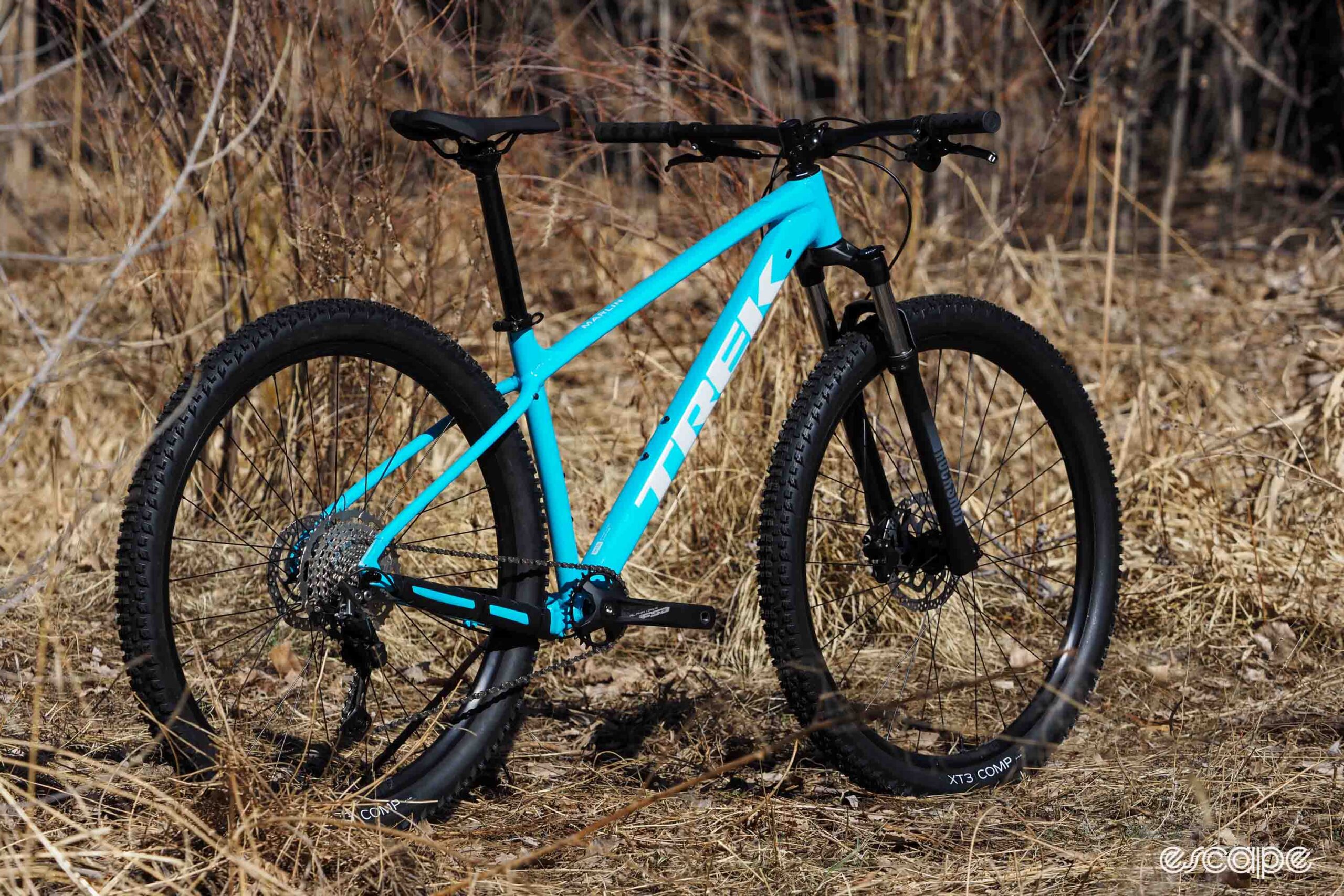 Trek Marlin Gen 3 rear three-quarter view