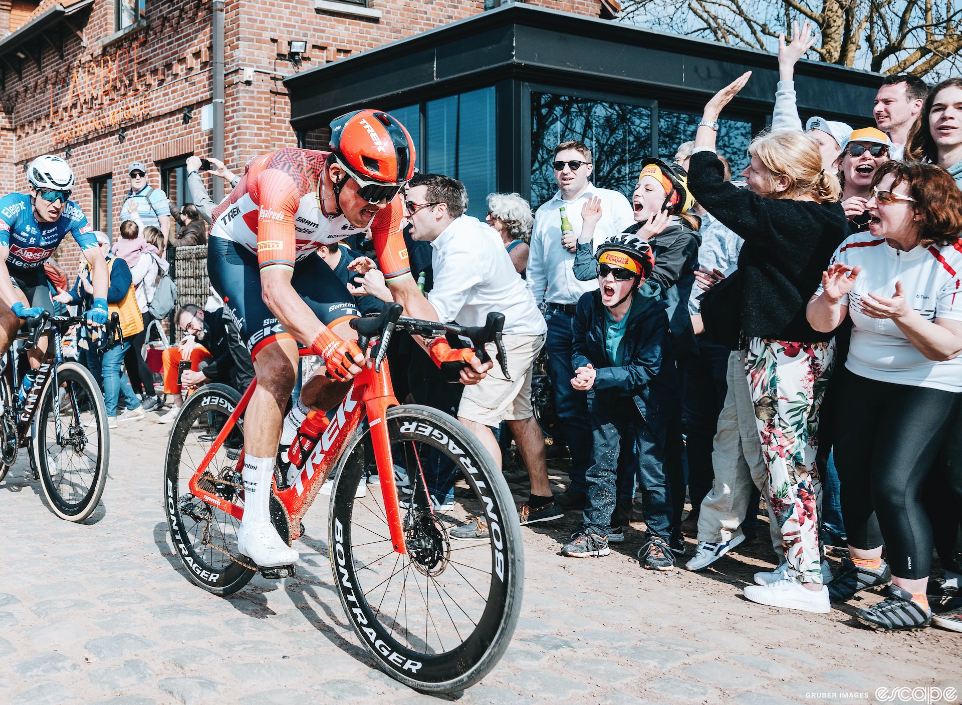 Mads Pedersen at Paris-Roubaix.