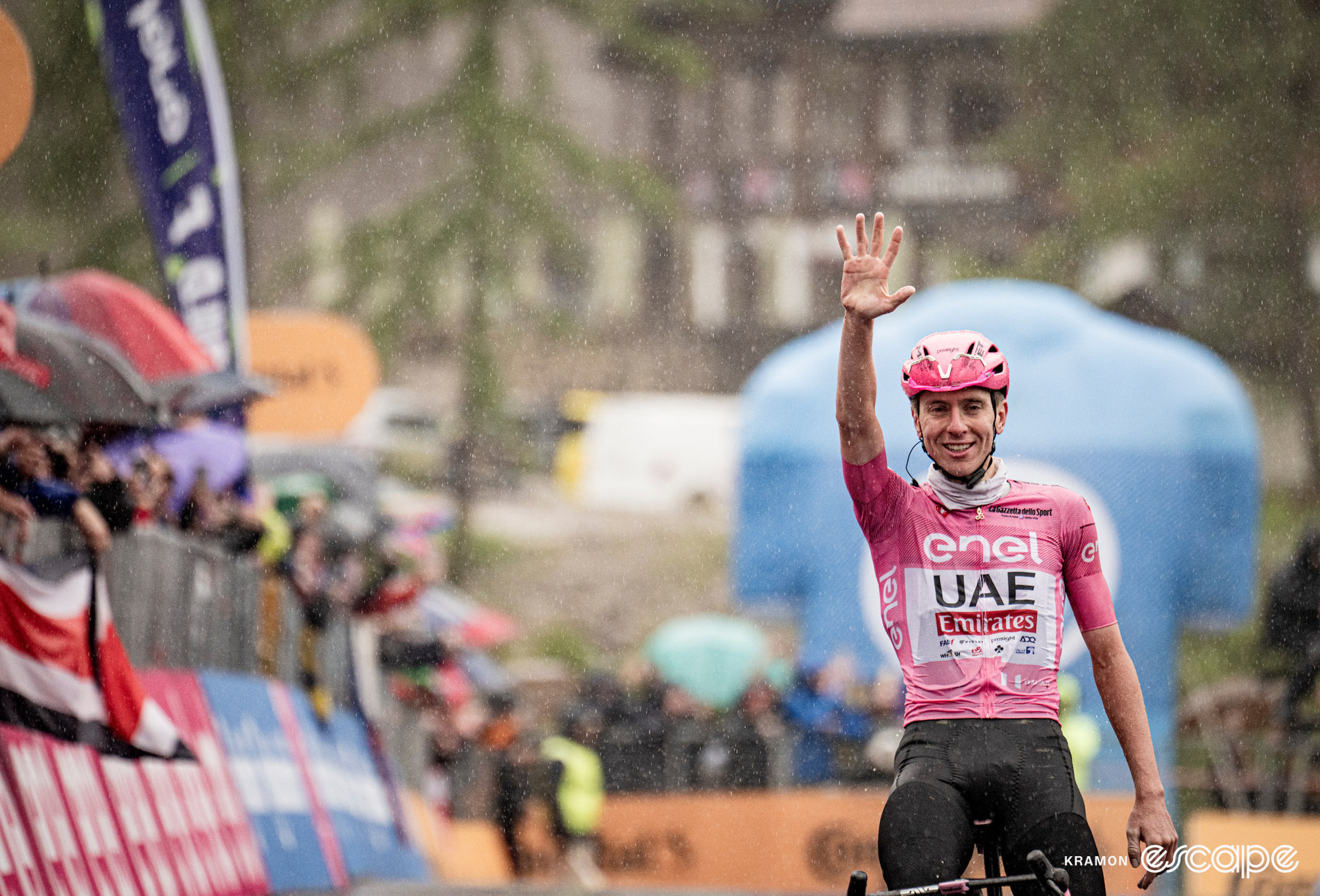 Tadej Pogačar at the Giro d'Italia.