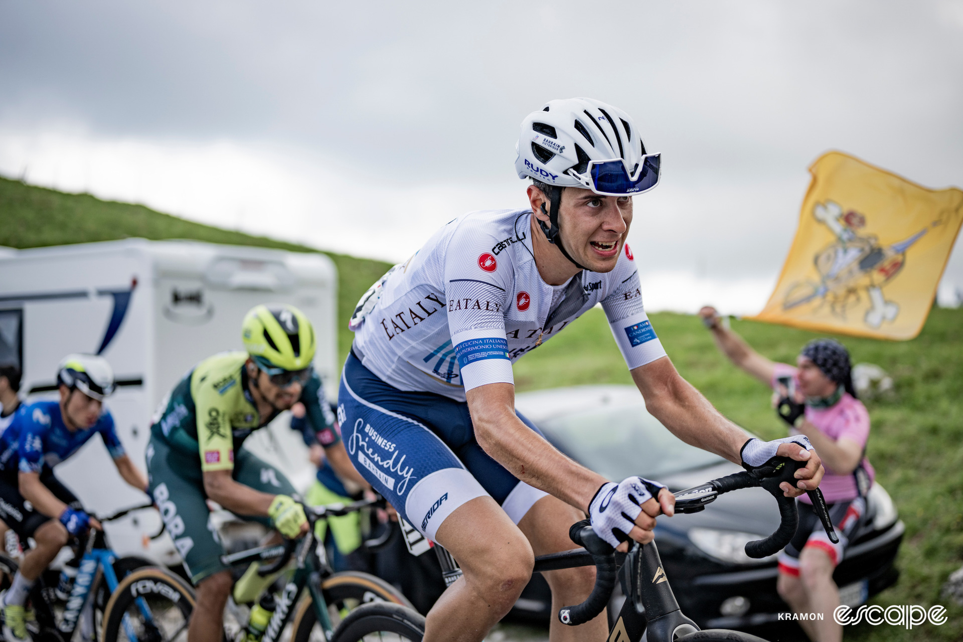 Antonio Tiberi at the Giro d'Italia.