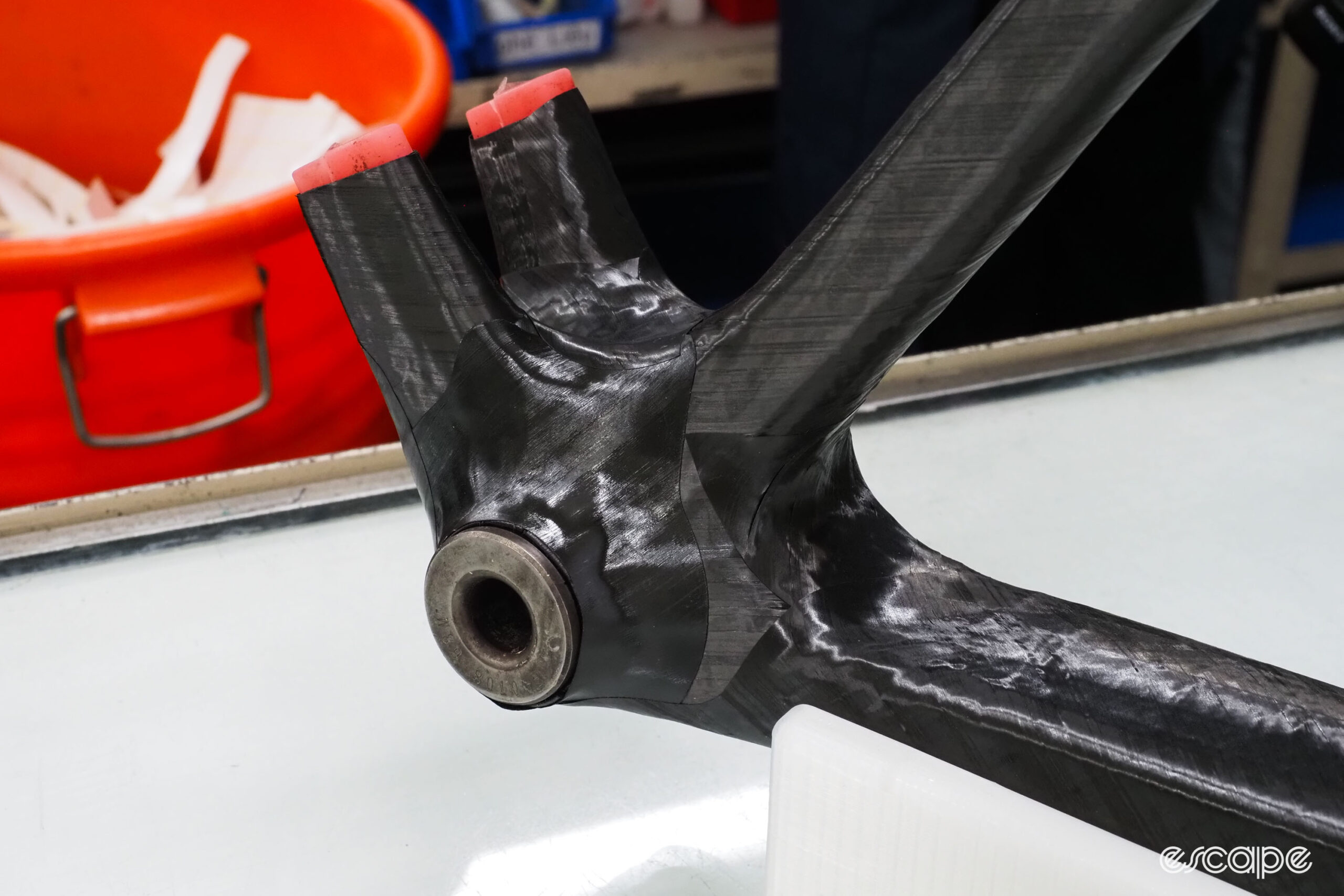 Giant carbon factory tour raw bottom bracket