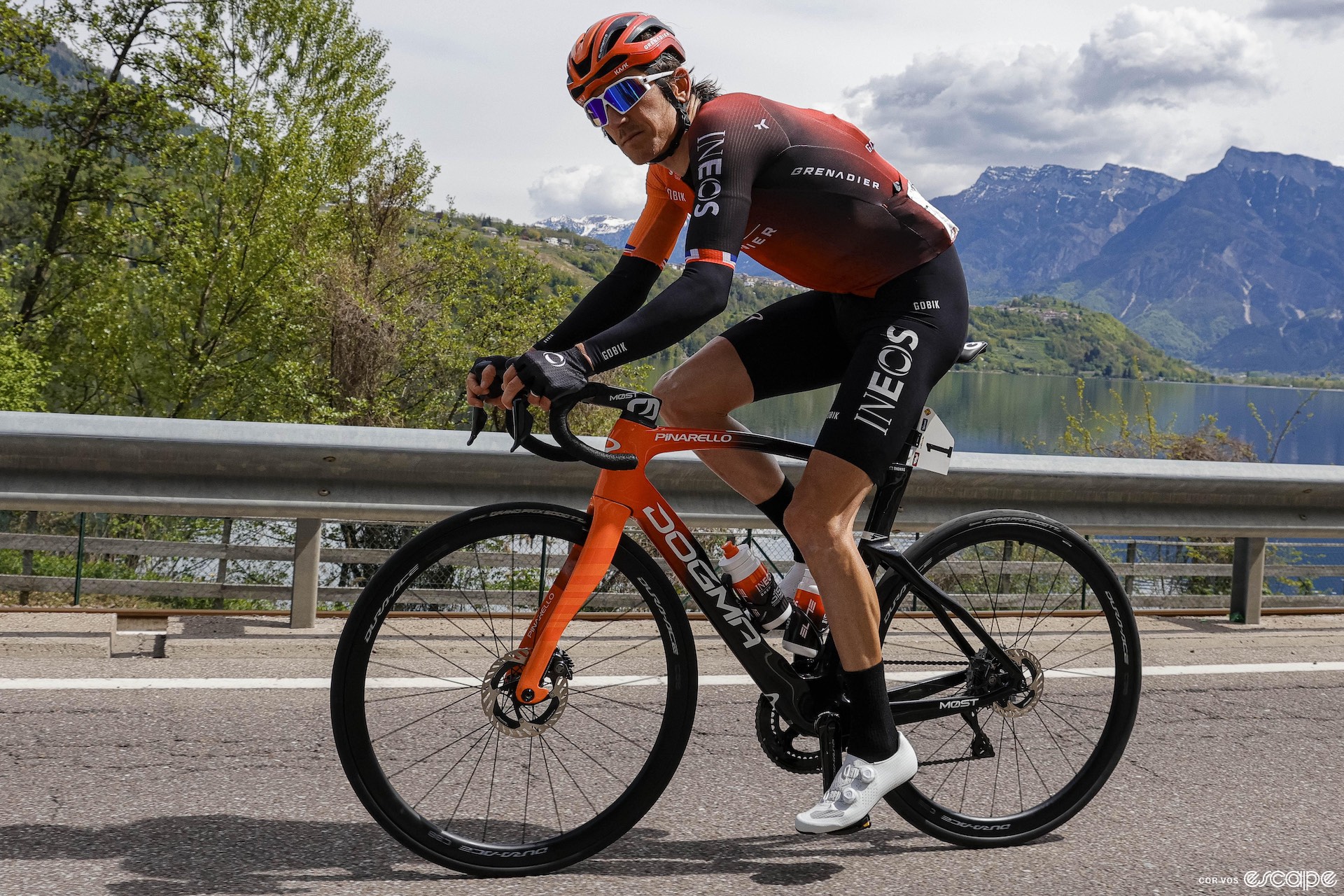 Geraint Thomas at the Tour of the Alps.