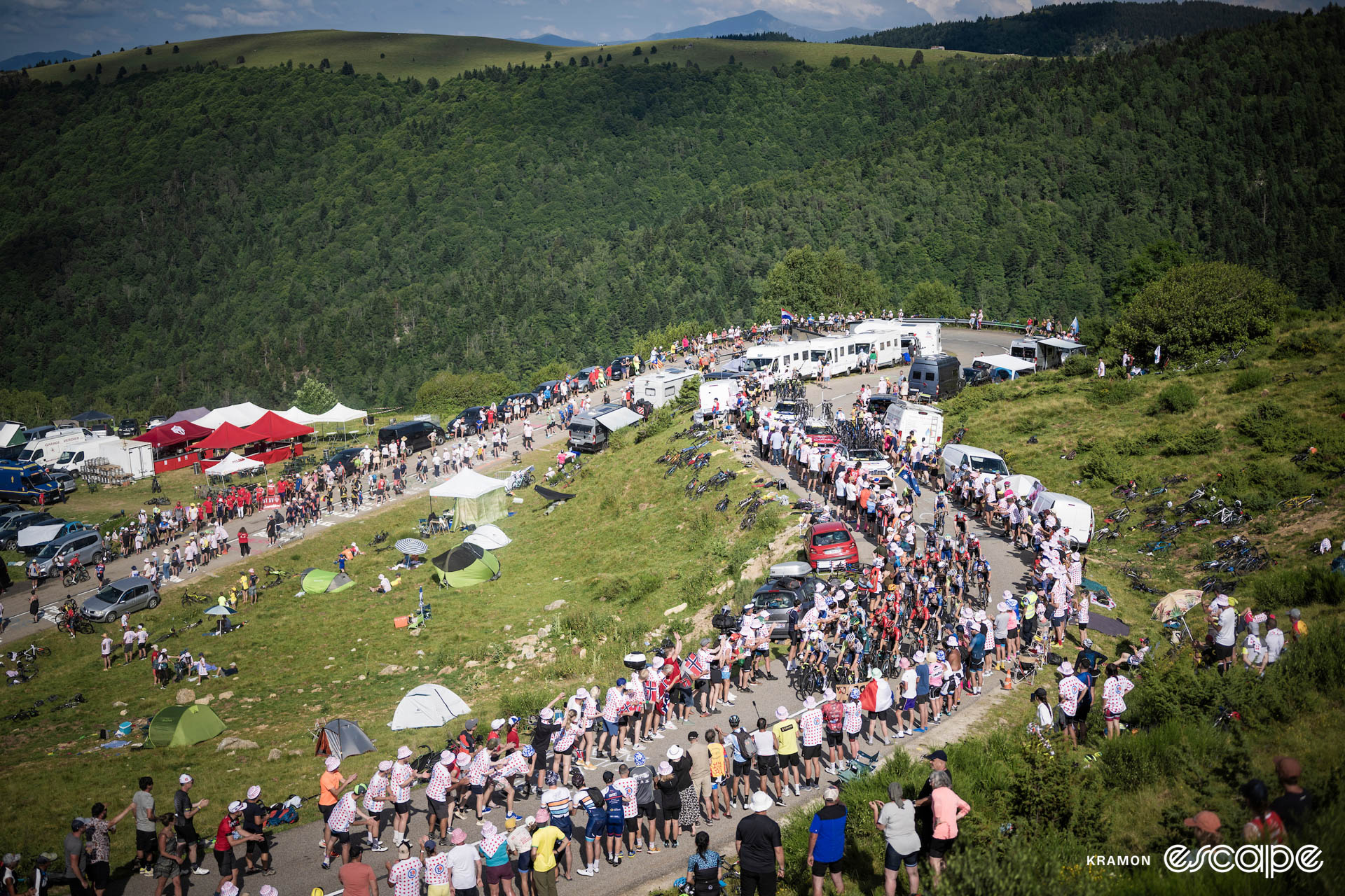 The Gruppetto on stage 15 of the Tour de France.