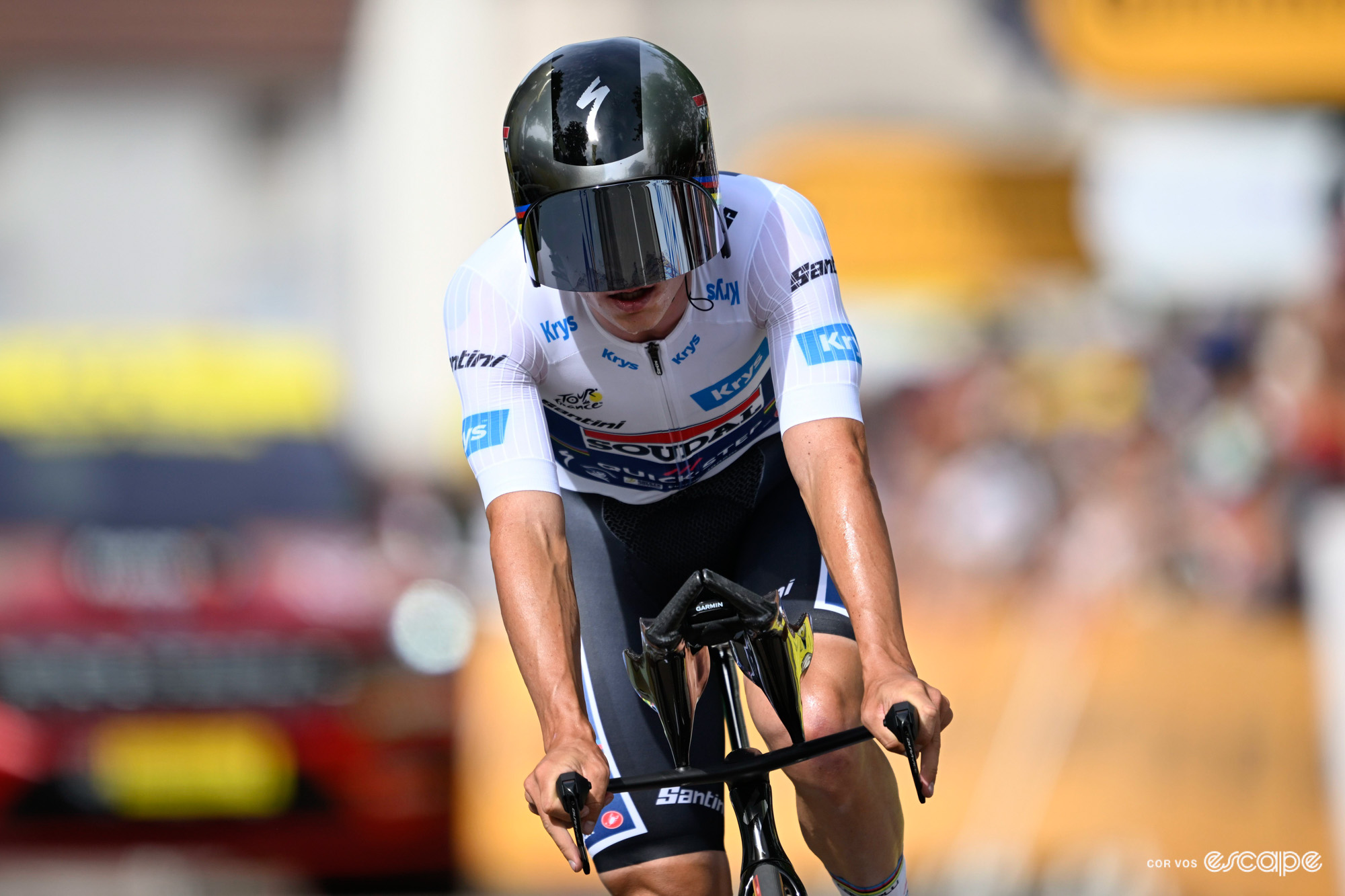 Remco Evenepoel in time trial mode.