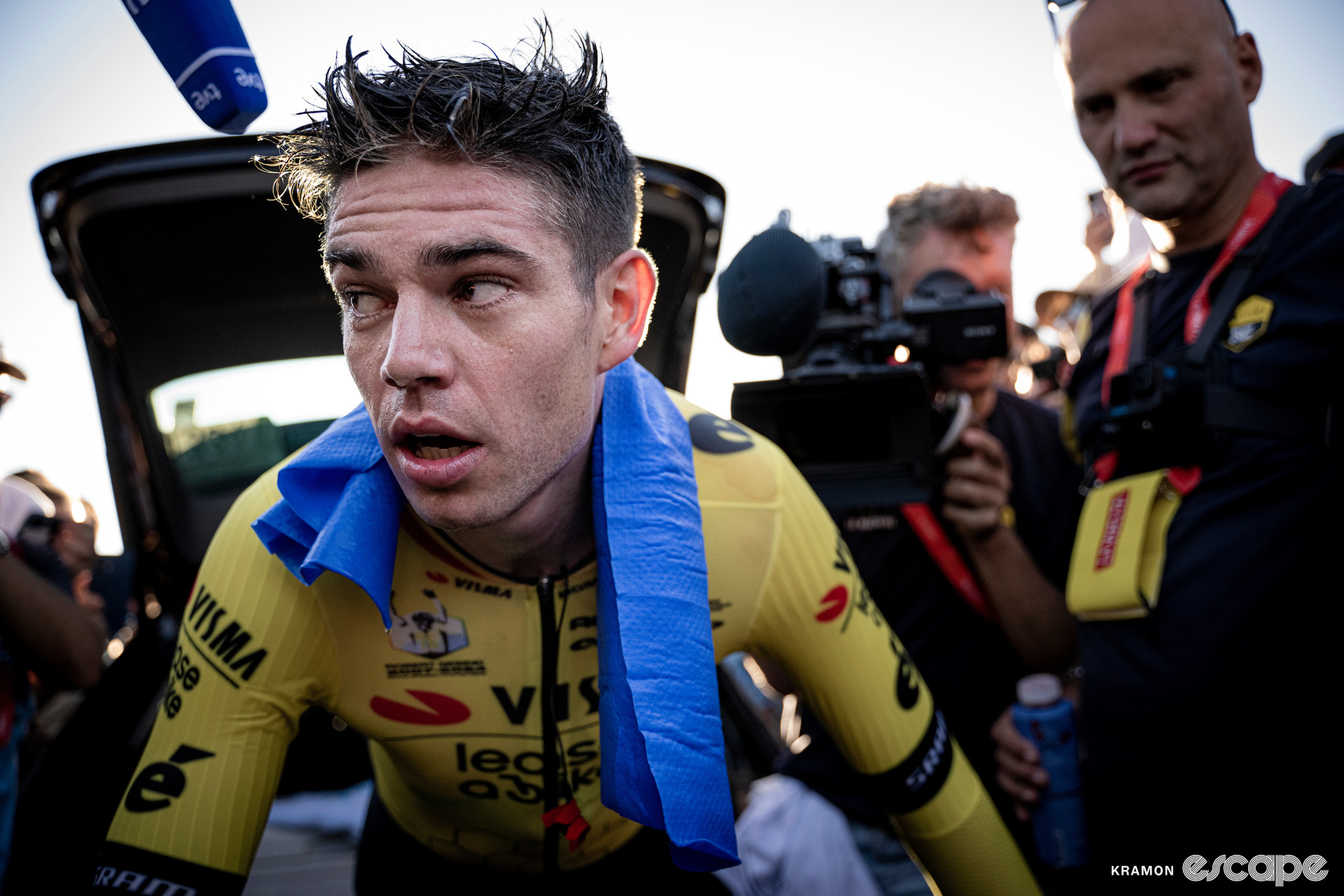 Wout van Aert on stage 1 of the Vuelta a España.