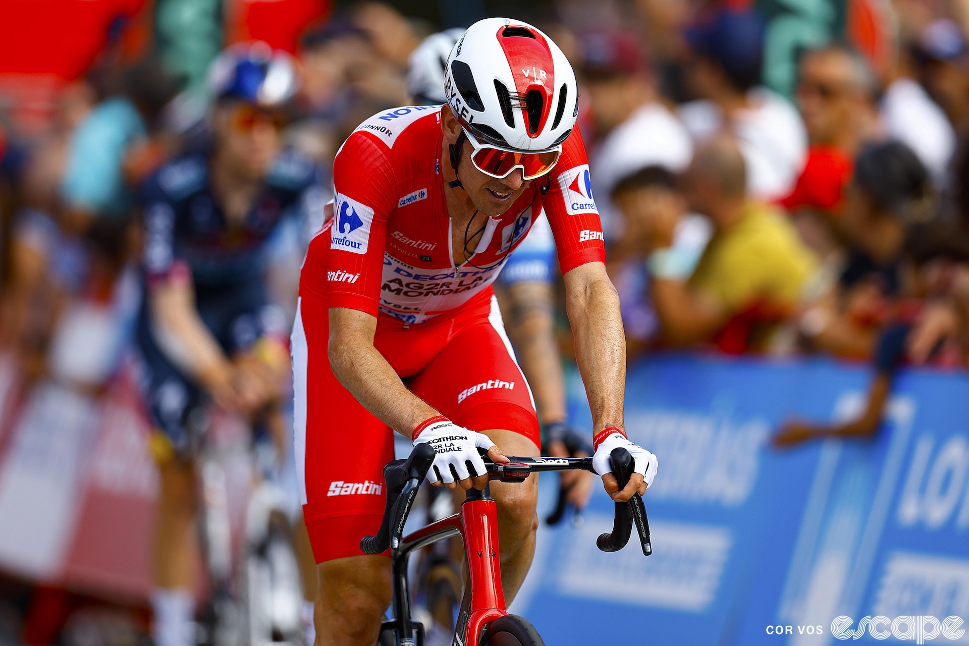 Ben O'Connor on stage 11 of the Vuelta a España.