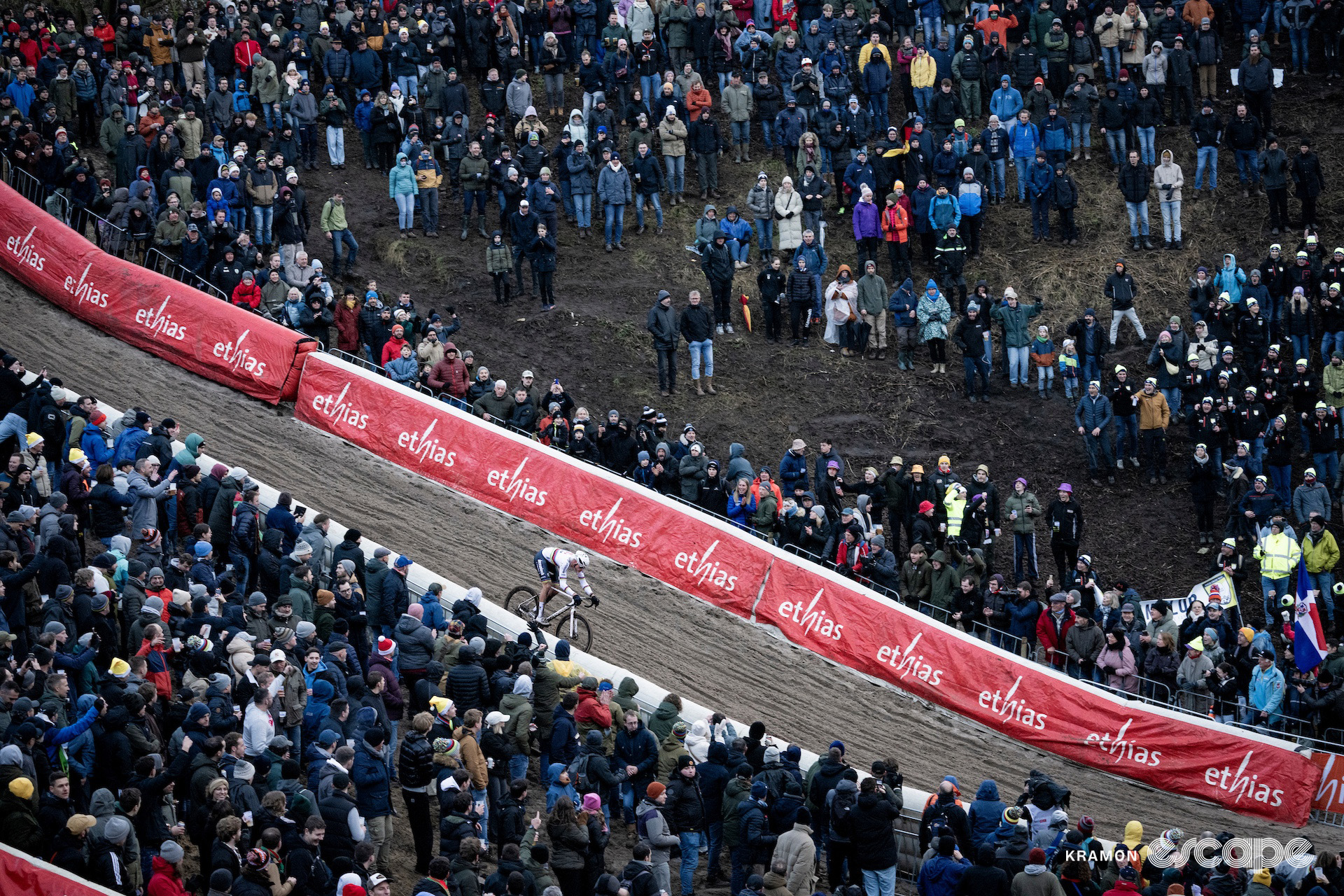 World champion Mathieu van der Poel during cyclocross World Cup Zonhoven.