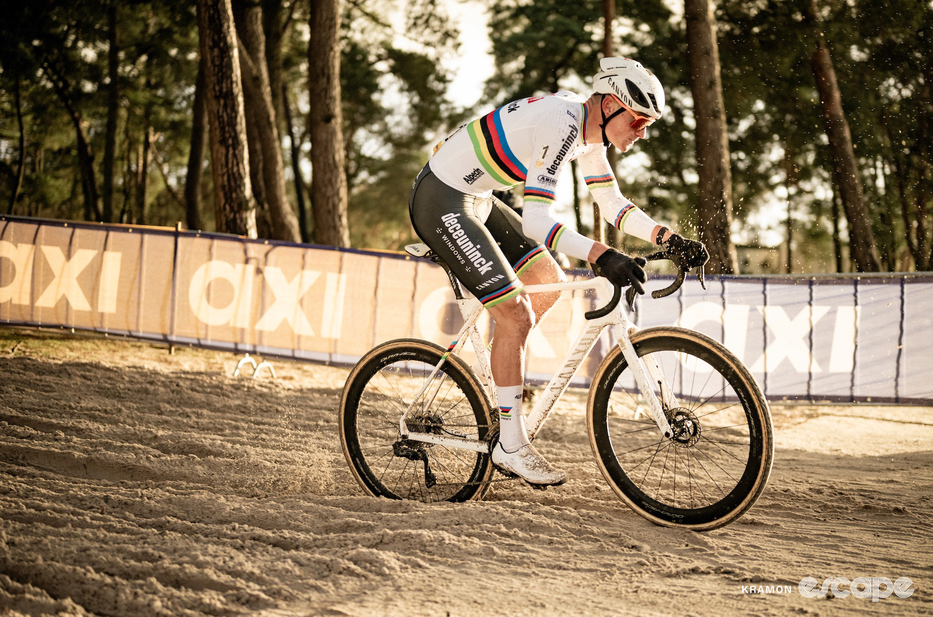 World champion Mathieu van der Poel during cyclocross event Superprestige Mol.