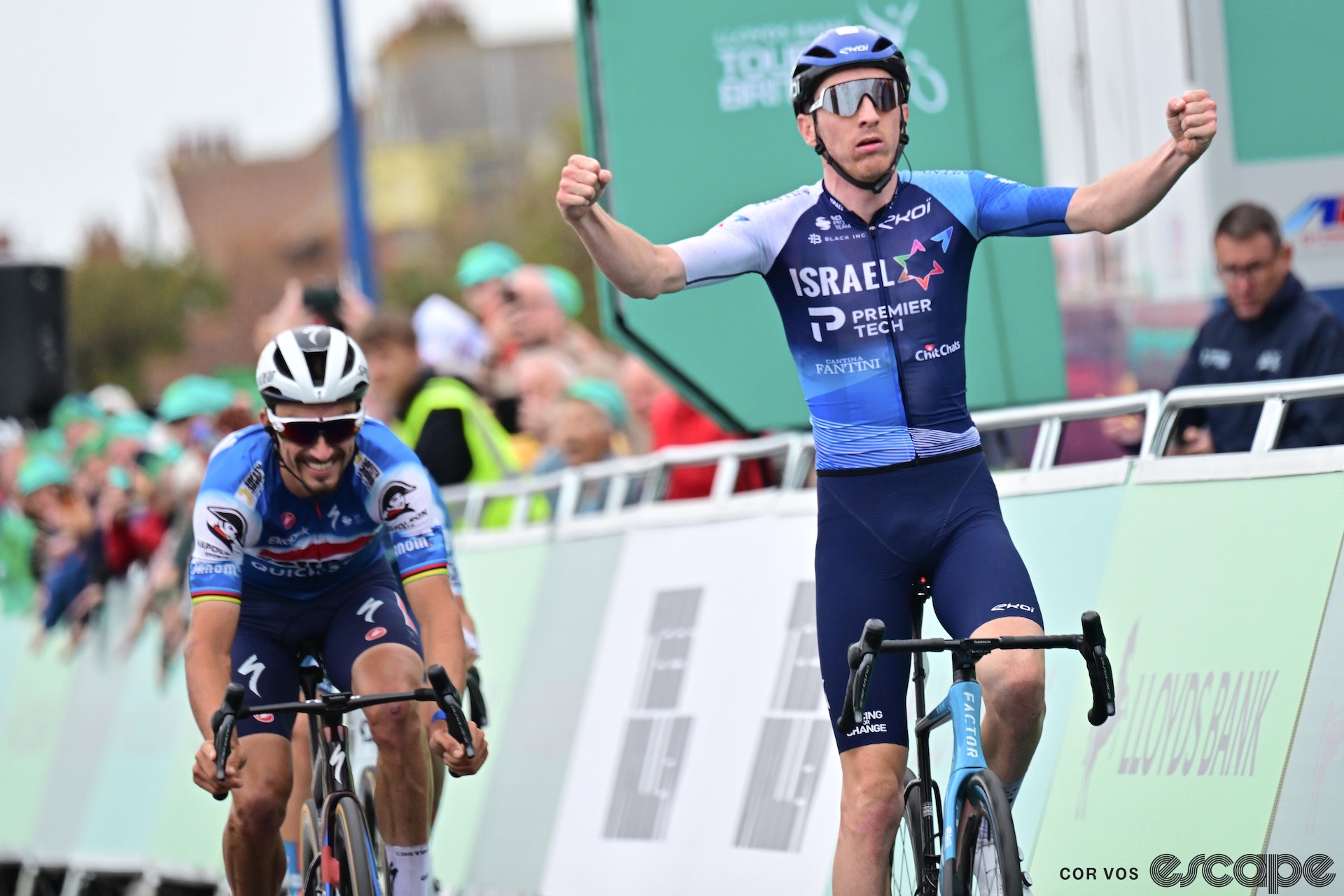 Stevie Williams beats Julian Alaphilippe to win stage 2 of the Tour of Britain.