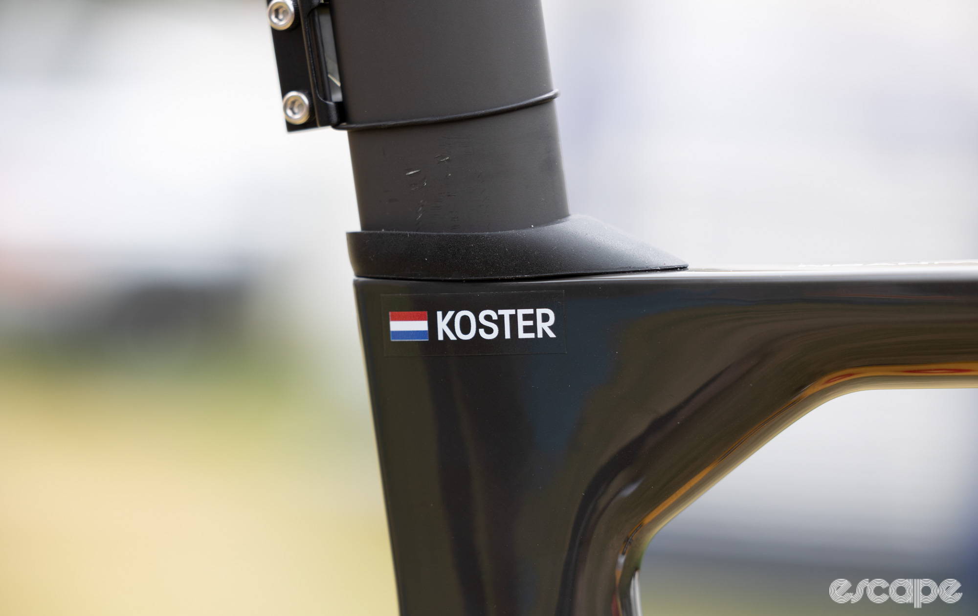 Koster's name sticker