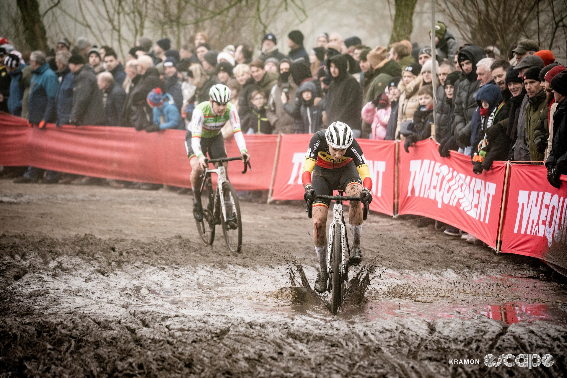 Sanne Cant and Marion Norbert Riberolle during Exact Cross Loenhout.