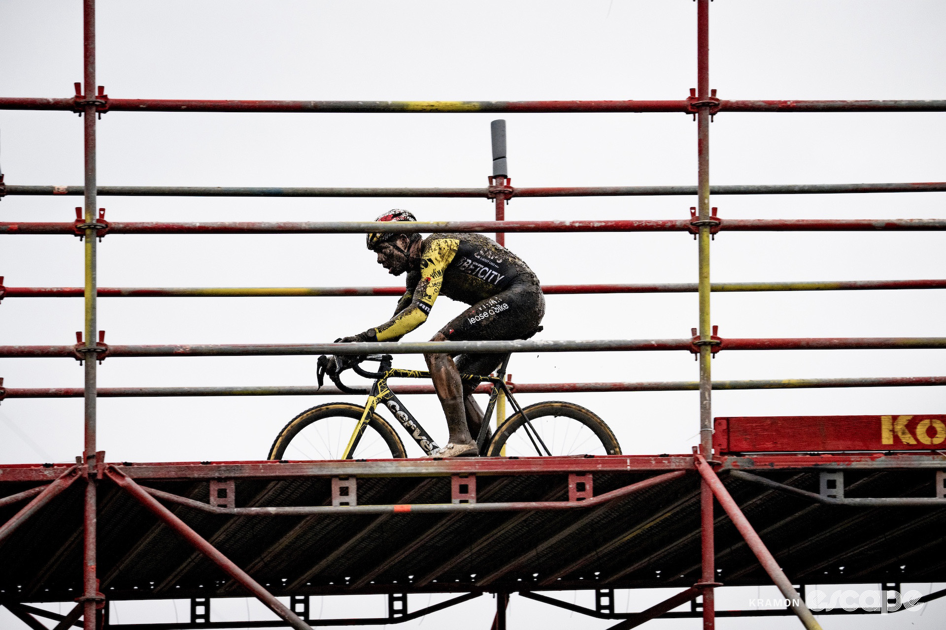 Wout van Aert during World Cup Dendermonde.