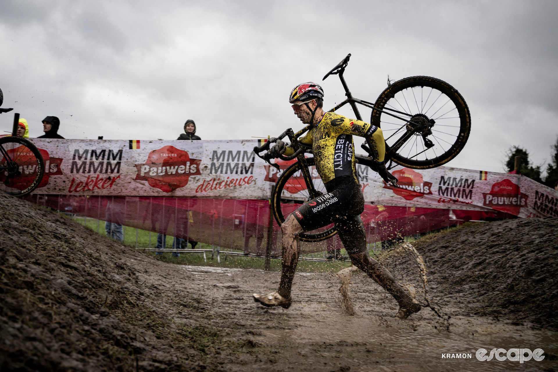 Wout van Aert during World Cup Dendermonde.