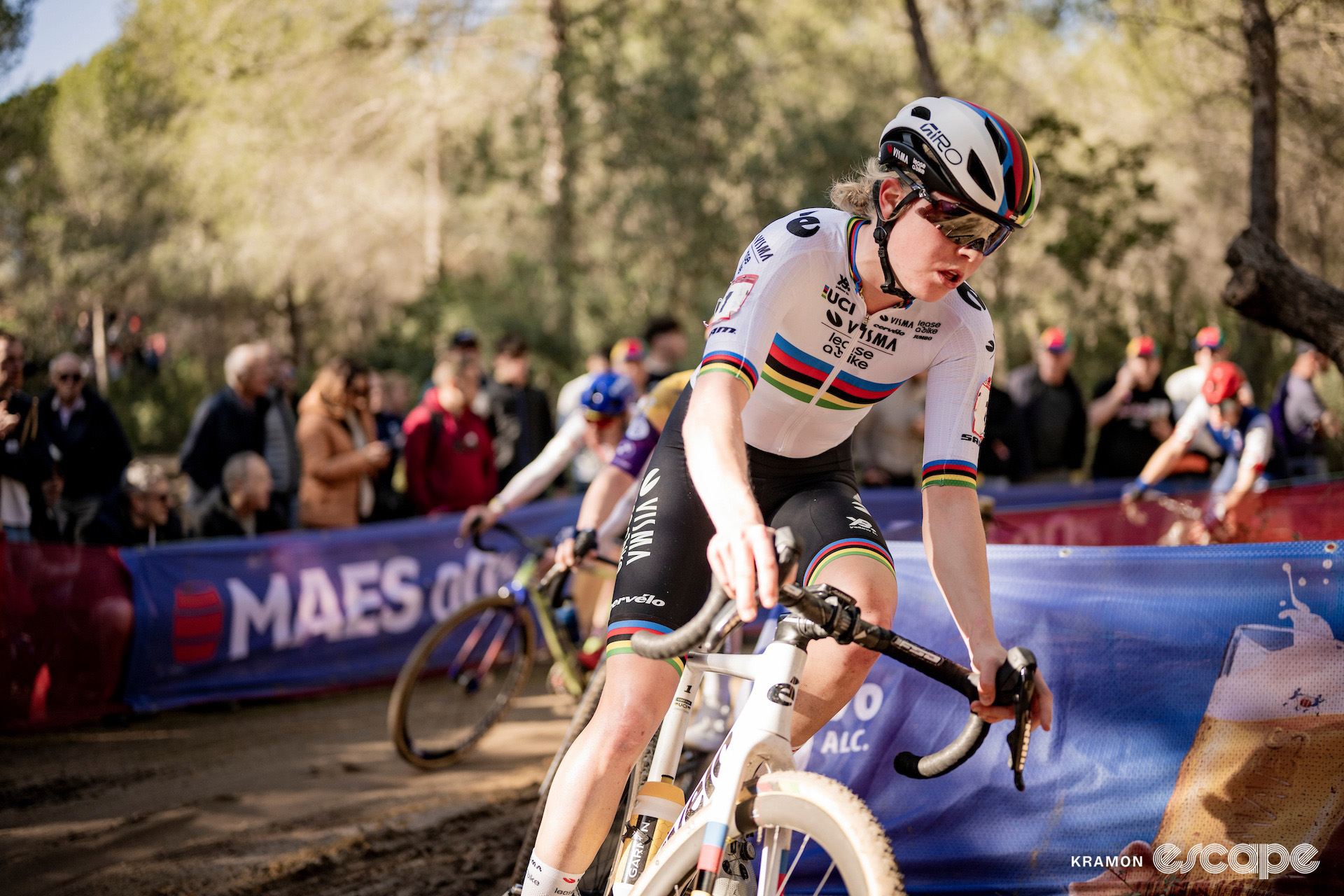 World champion Fem van Empel during cyclocross World Cup Benidorm.