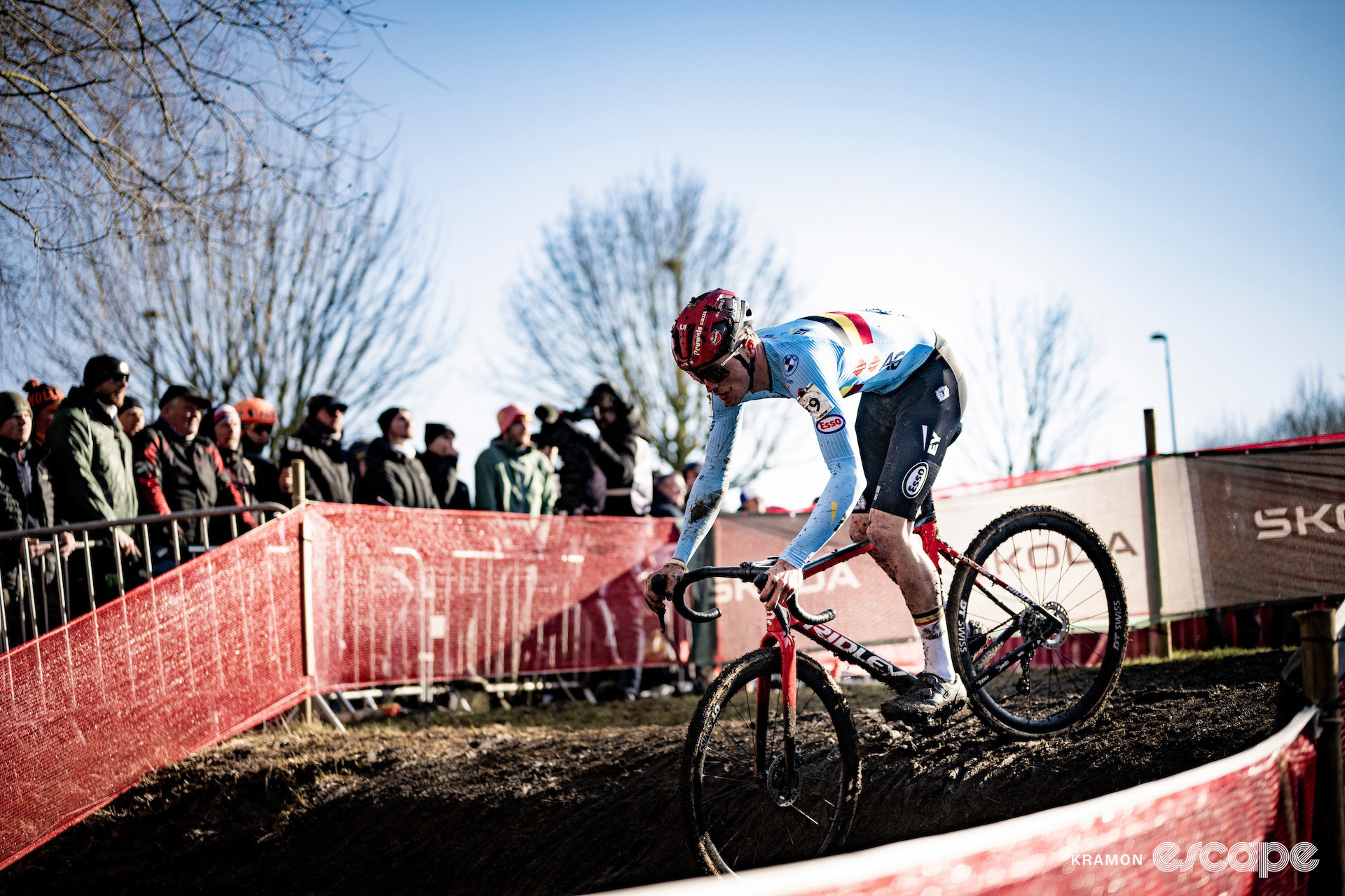 Belgian Kay de Bruyckere during the 2025 under-23 men's cyclocross World Championships.