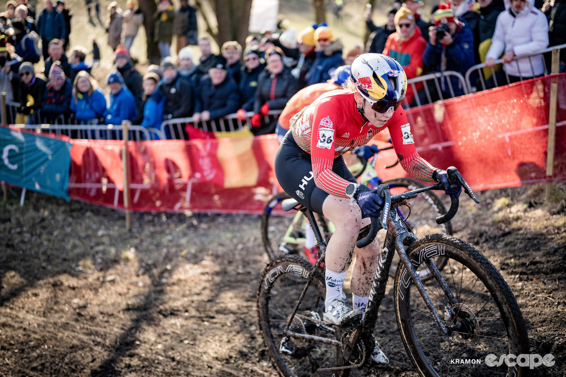 Hungary's Blanka Vas during the 2025 elite women's cyclocross World Championships.