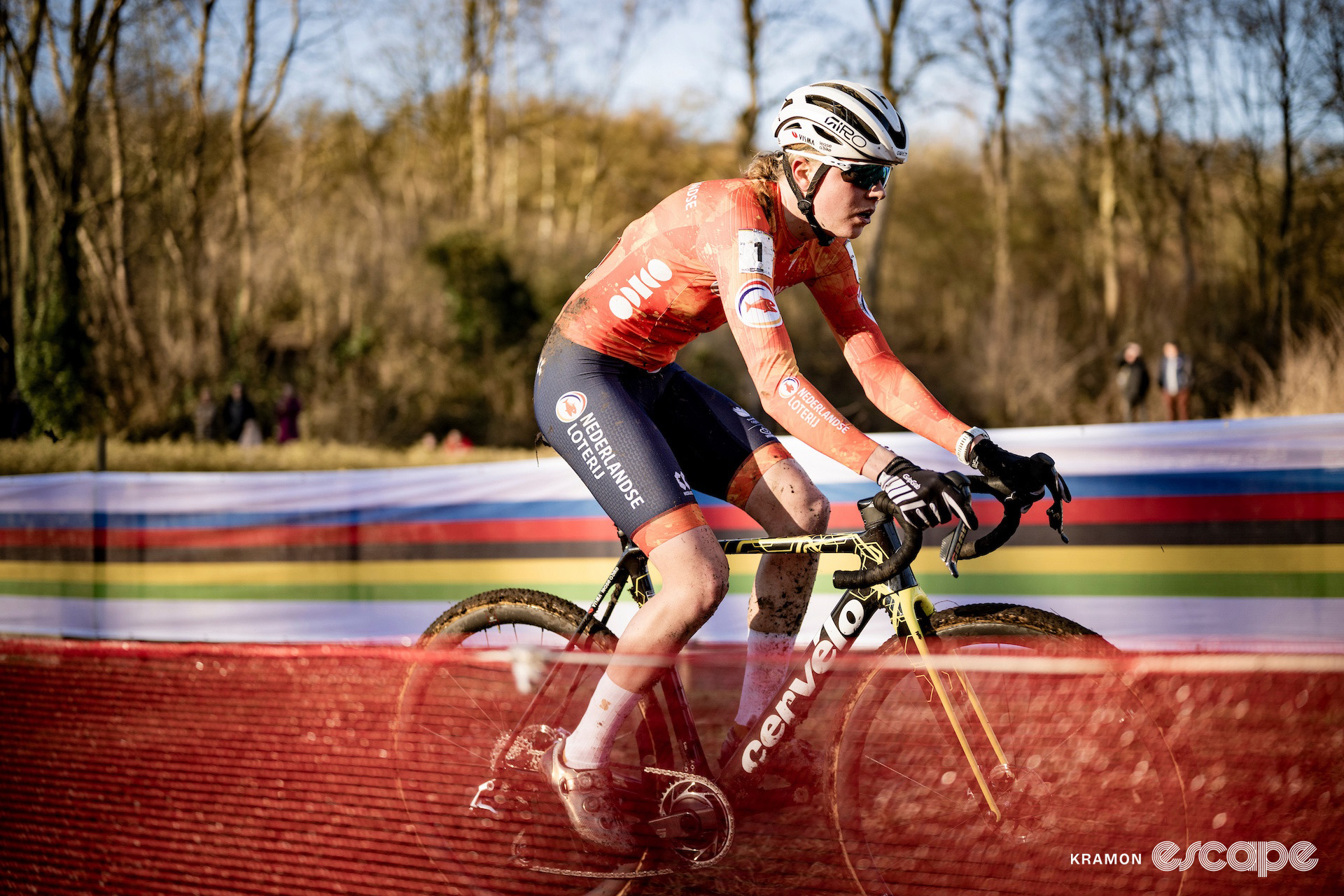 Fem van Empel during the 2025 elite women's cyclocross World Championships.