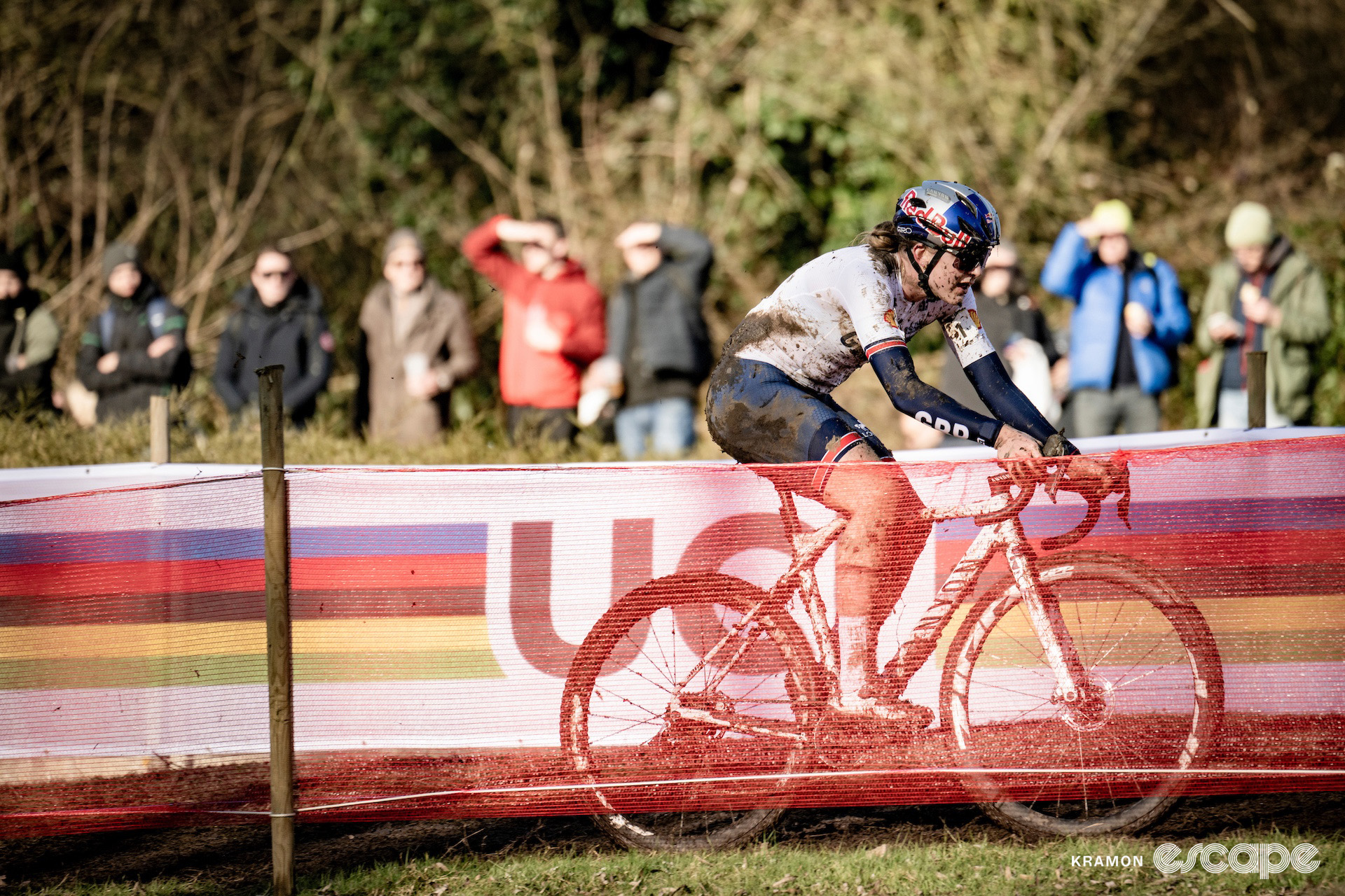 Zoe Backstedt during the 2025 under-23 women's cyclocross World Championships.