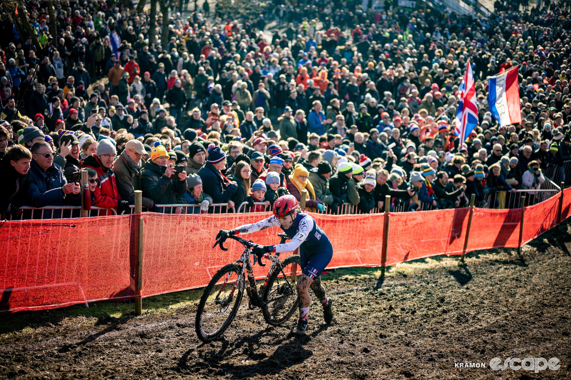 French rider Célia Gery during the 2025 under-23 women's cyclocross World Championships.