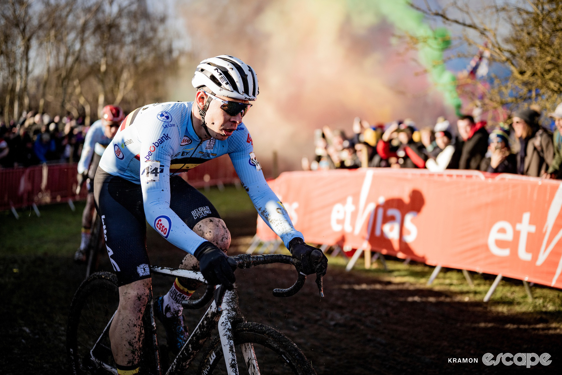 Belgium's Laurens Sweeck during the 2025 elite men's cyclocross World Championships.