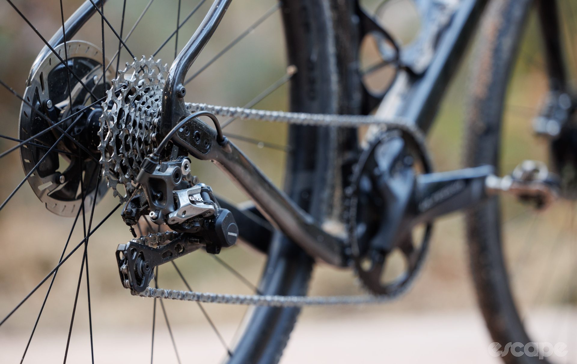 A Classified 2x drivetrain looks quite a bit cleaner visually than a conventional 2x as shown in this picture of the system, but unlike those, there is no visual indicator for which gear you're in.