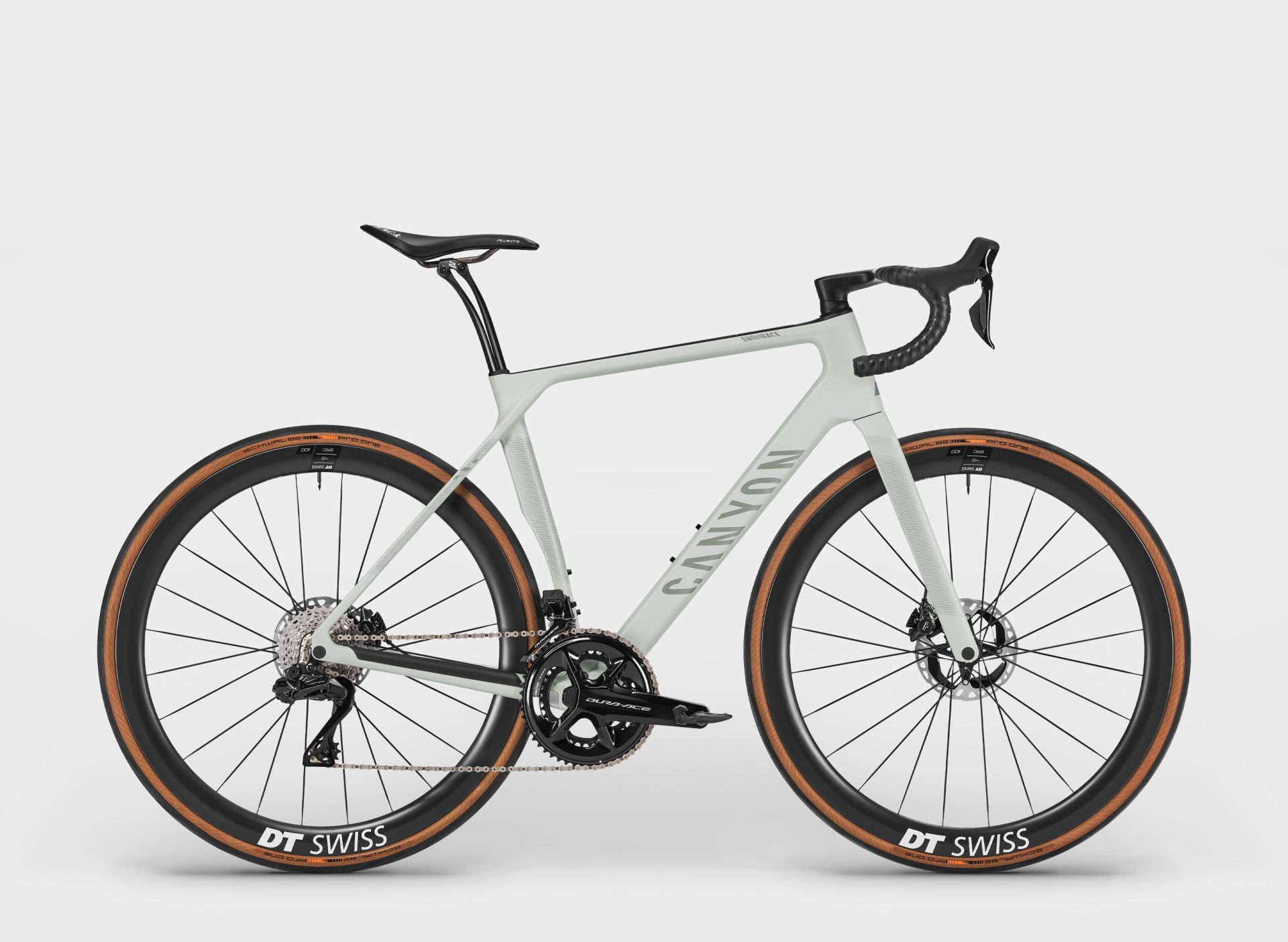 The 2024 Canyon Endurace CFR Di2 comes with a Shimano Dura-Ace Di2 wireless electronic groupset, a Shimano Dura-Ace dual-sided power meter, and DT Swiss ERC 1100 carbon wheels.  Claimed weight is 7.3 kg (16.09 lb), and retail price is US$9,000 / £9,000 / €9,500. 