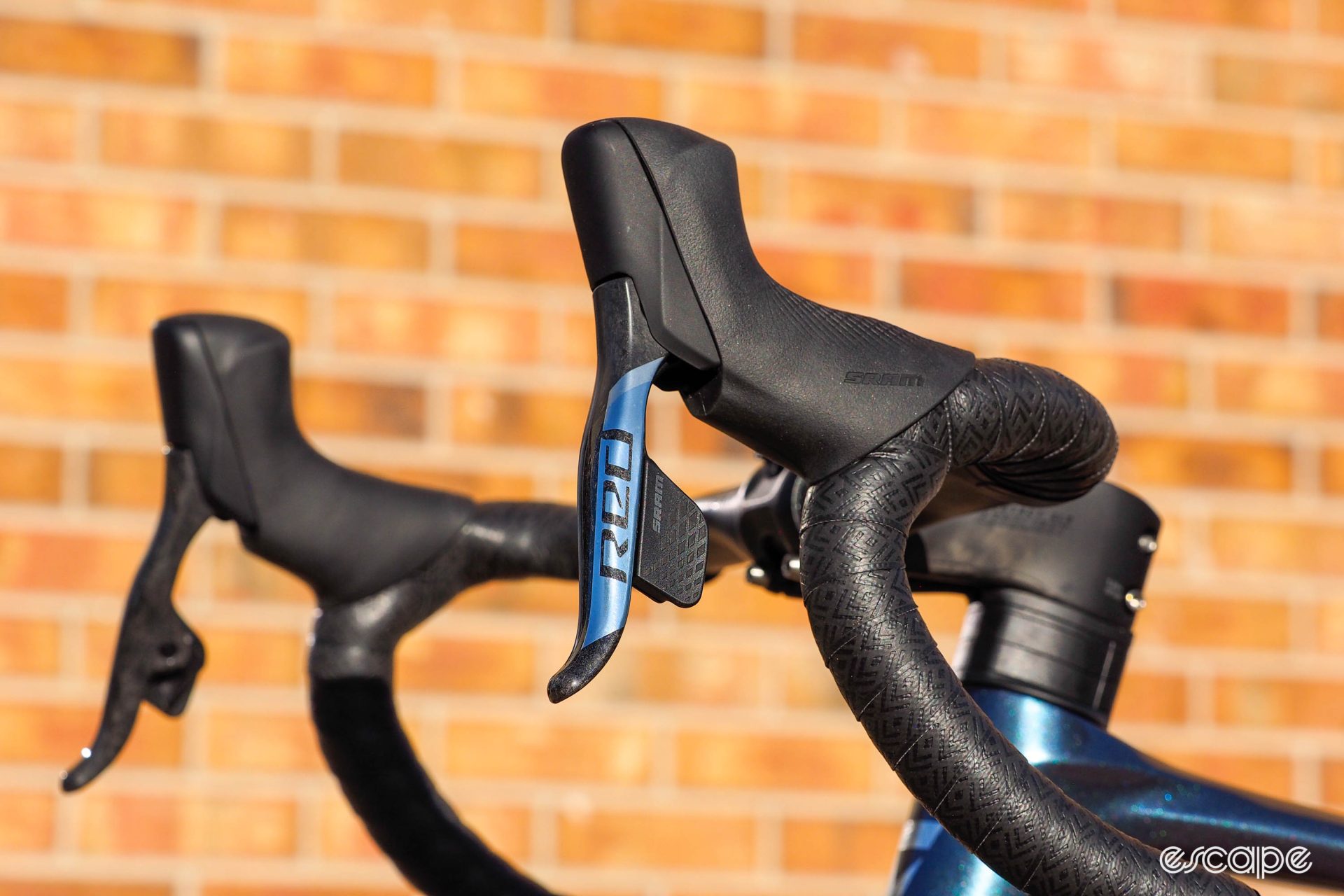SRAM's Red AXS shifters in profile.