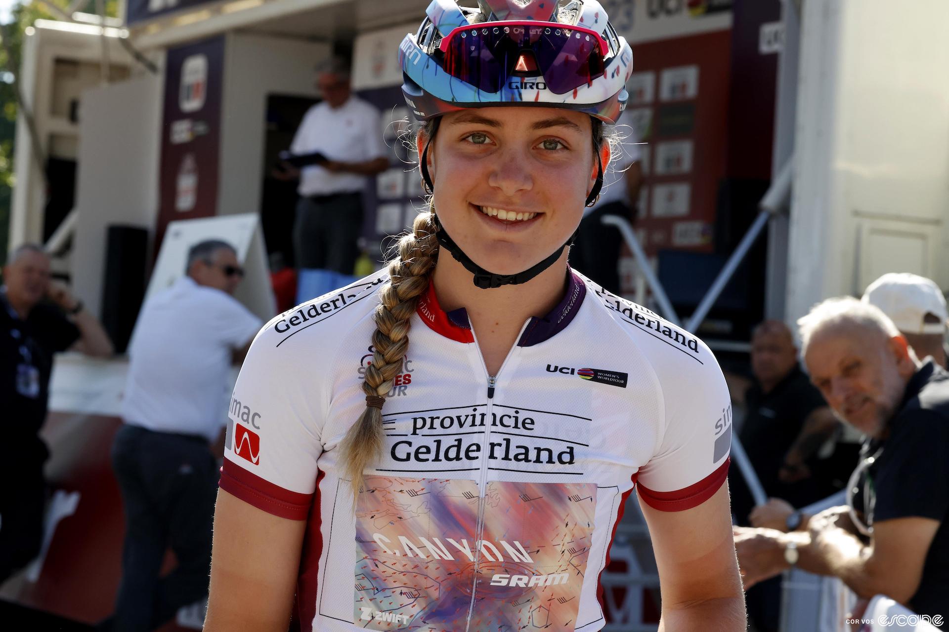 Zoe Jane Backstedt pictured during the third stage of the 2023 Simac Ladies Tour