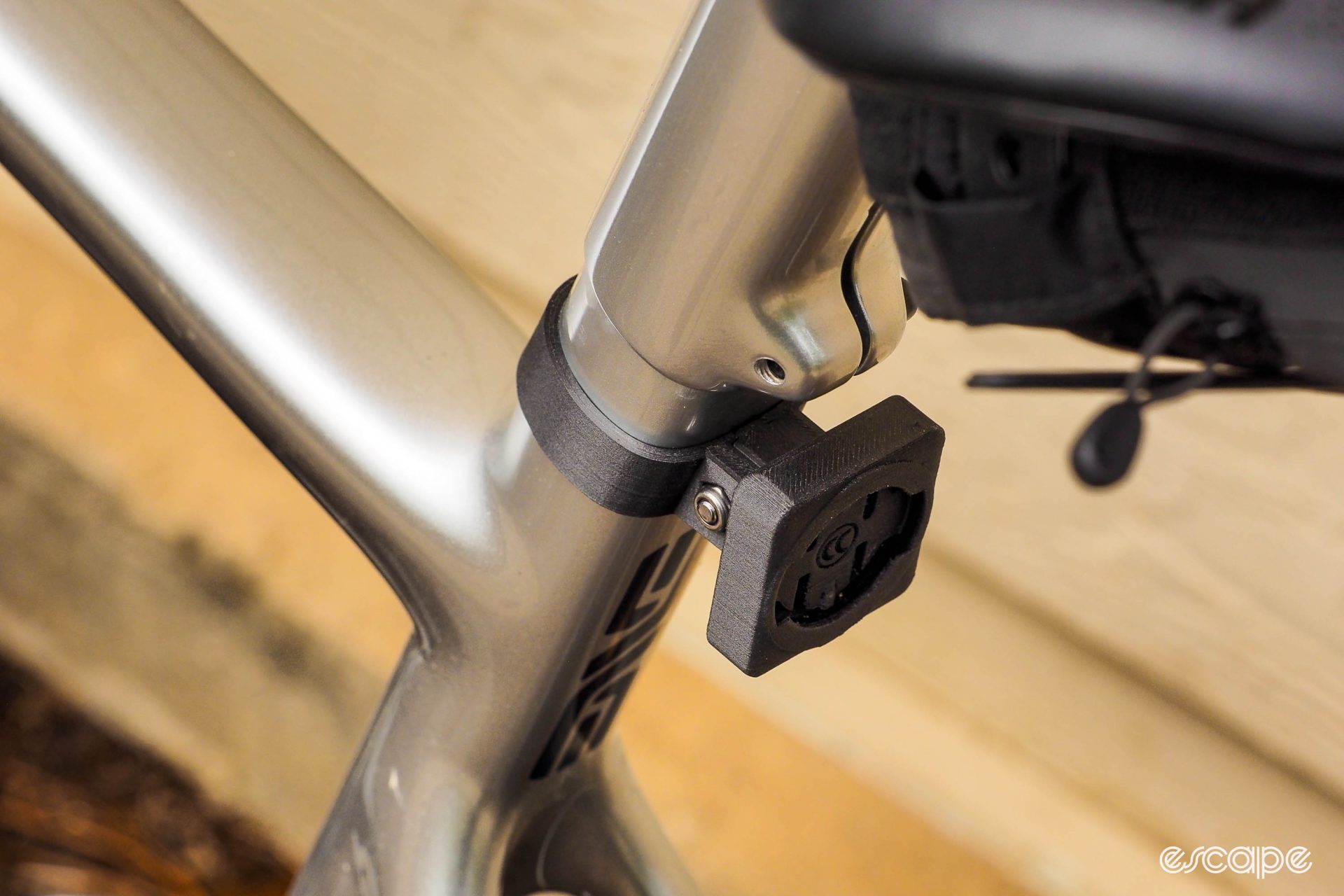 Concentric Cycling seatpost mount for Garmin Varia radar unit mounted on Enve Custom Allroad