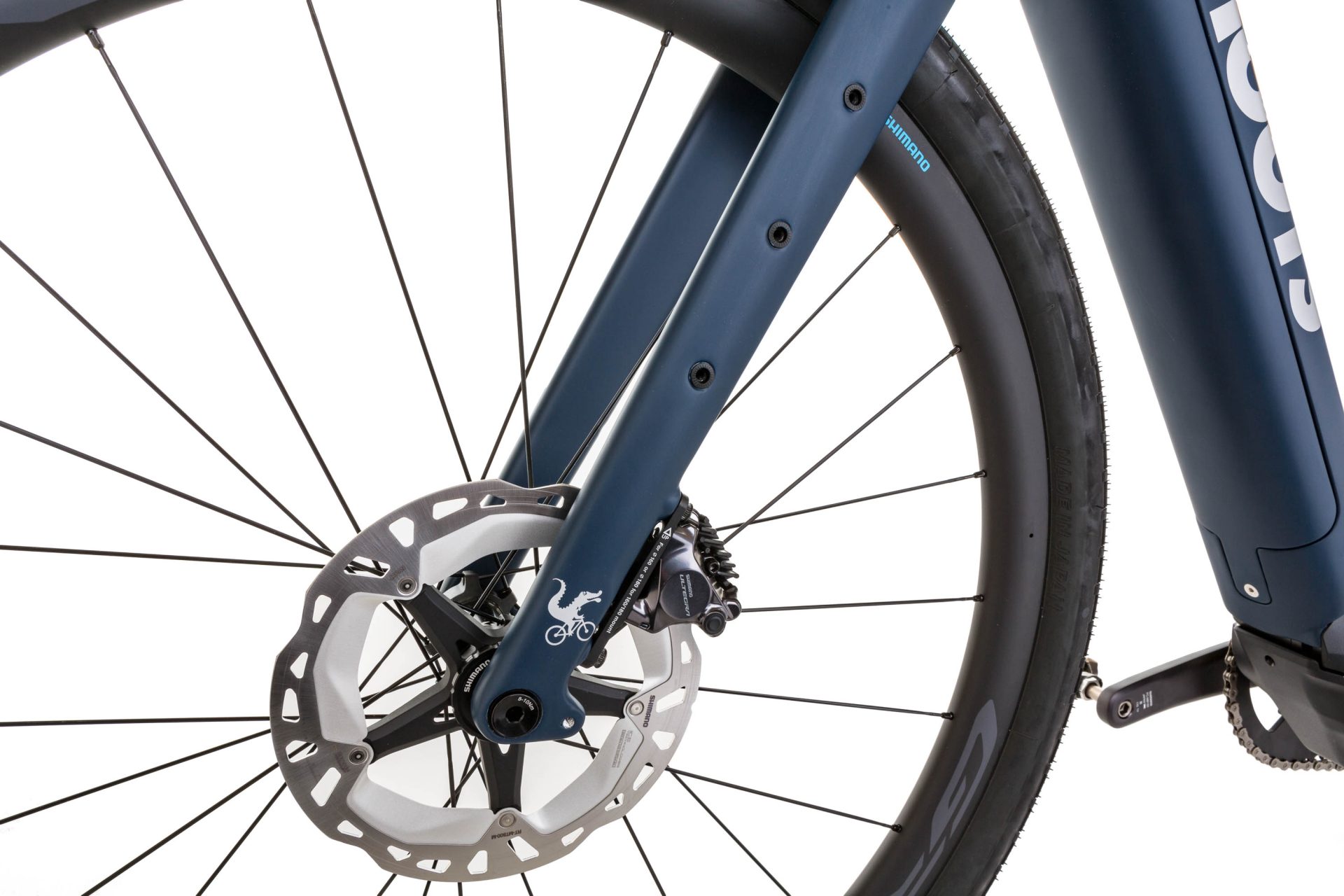 Fork and front brake of Moots Express e-gravel bike
