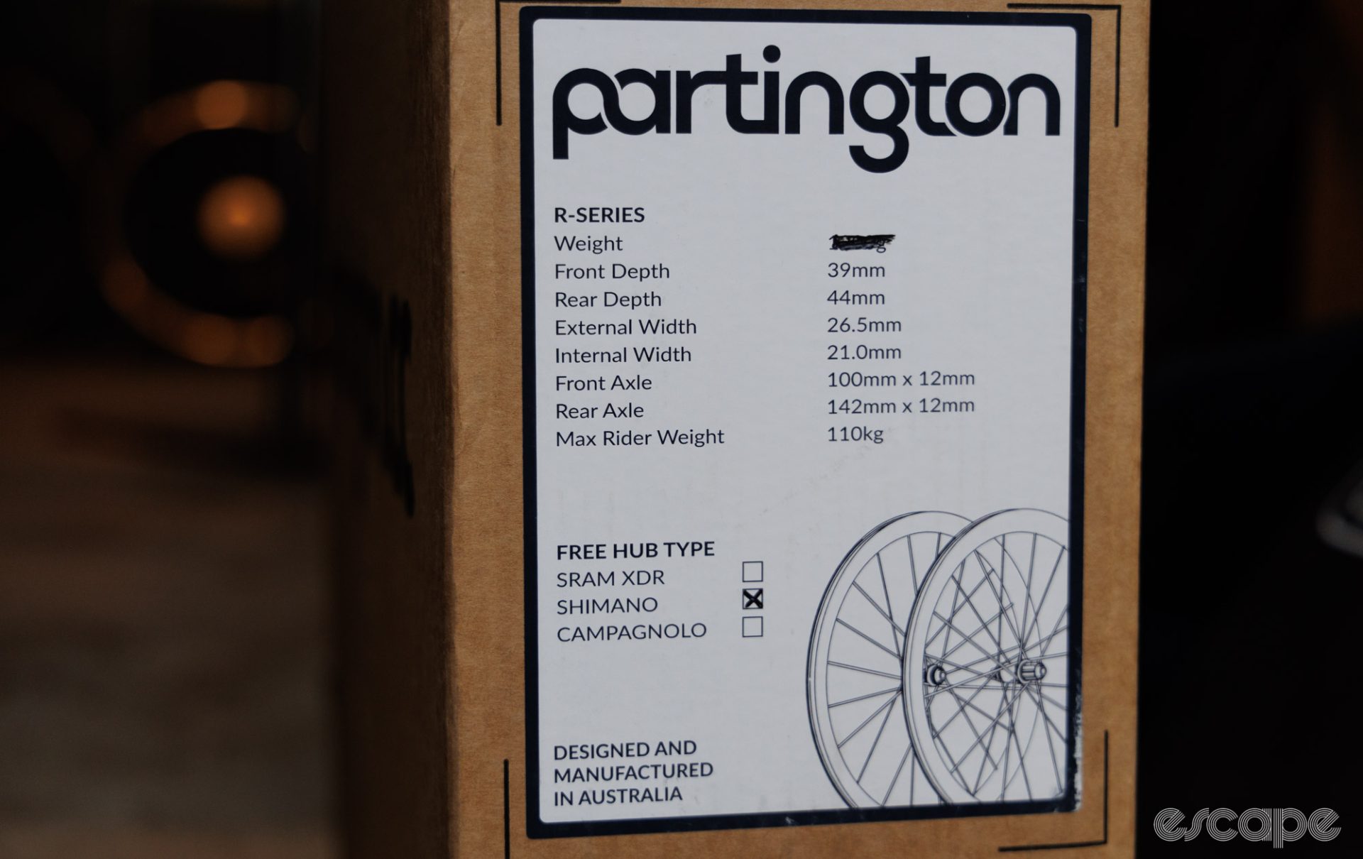 An image of the Partington cardboard box.