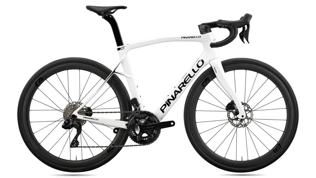 This image shows the new Pinarello X5 in white