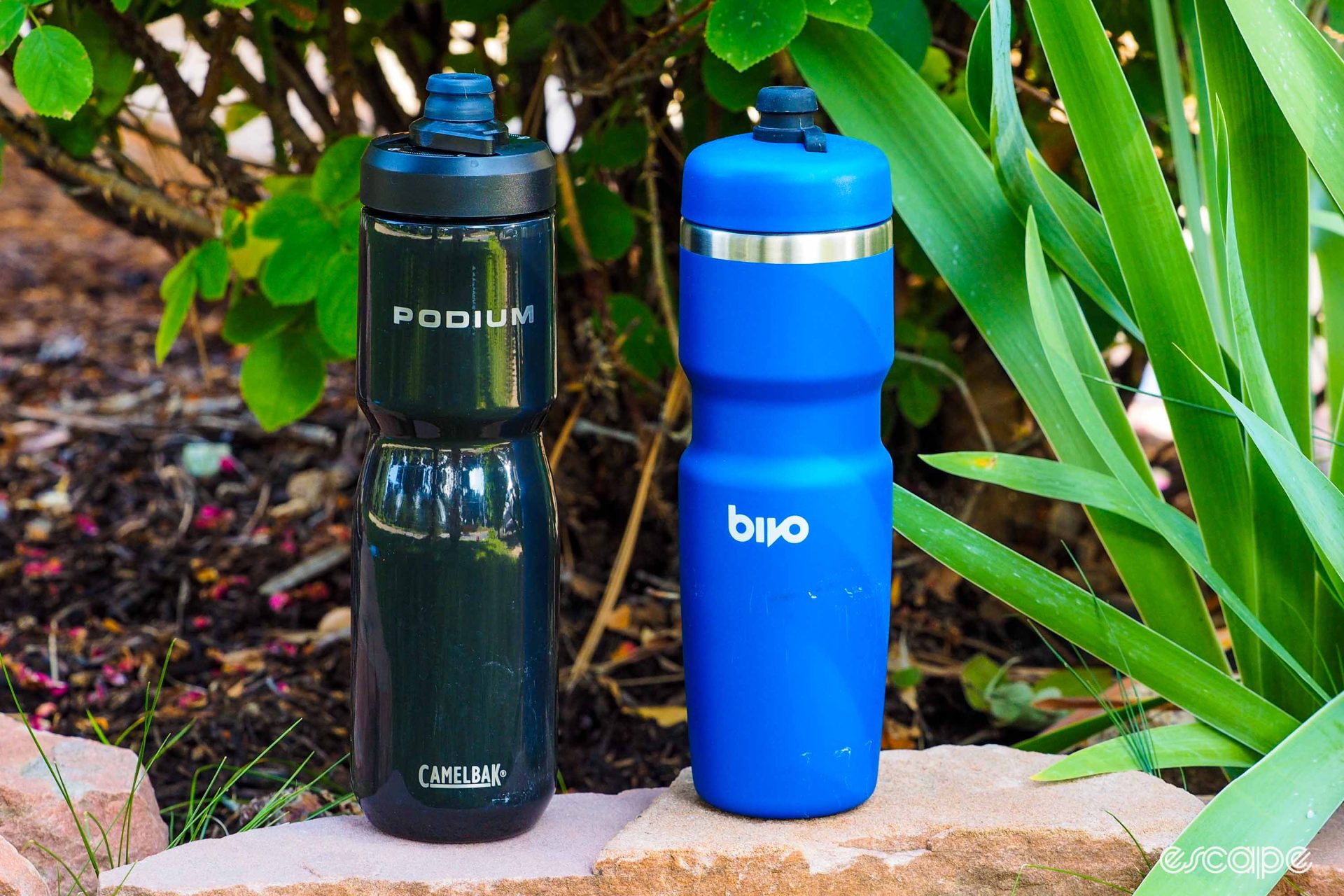 Large-sized insulated metal water bottles from CamelBak and Bivo