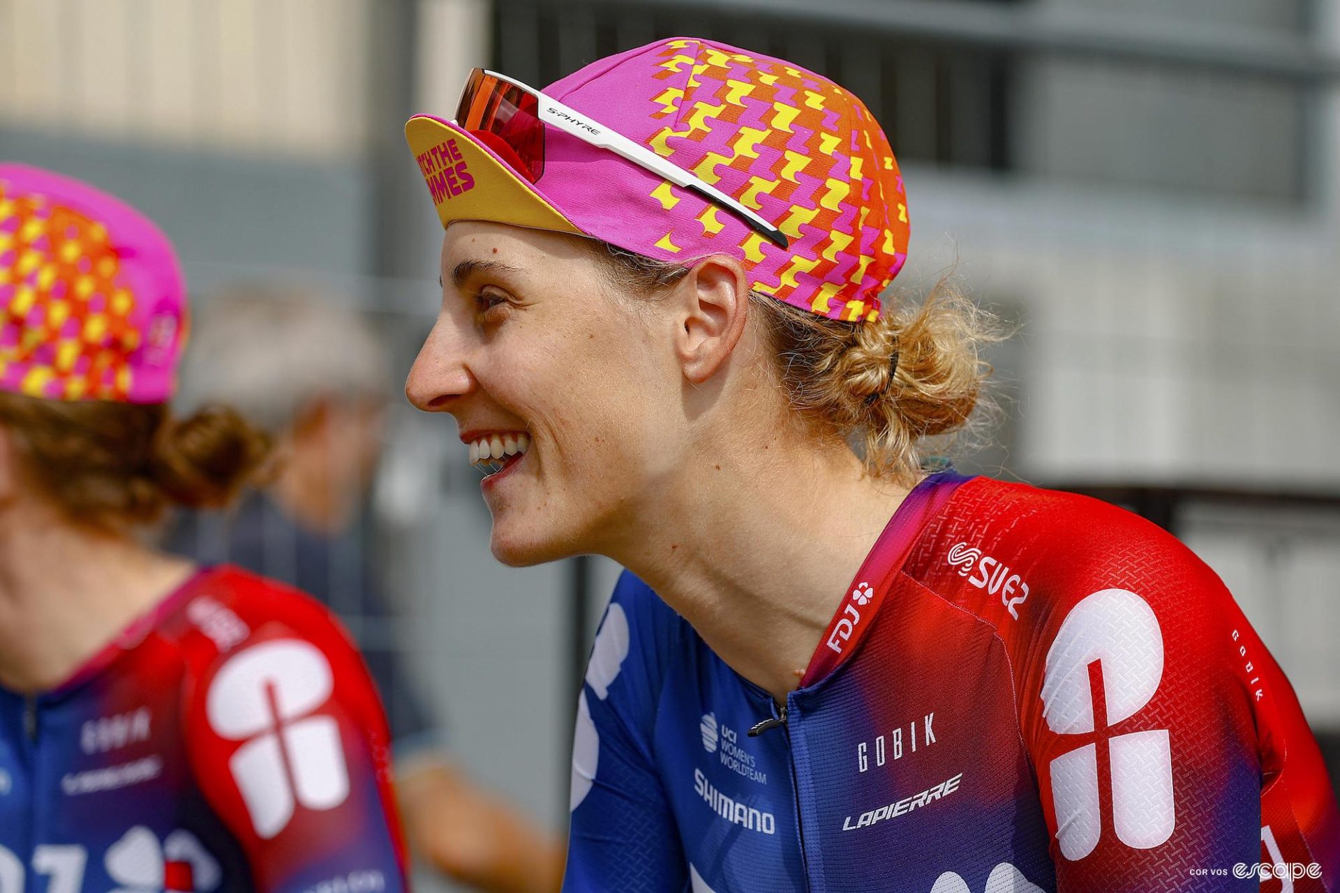 Vittoria Guazzini pictured before the first stage of the 2023 Tour de France Femmes avec Zwift