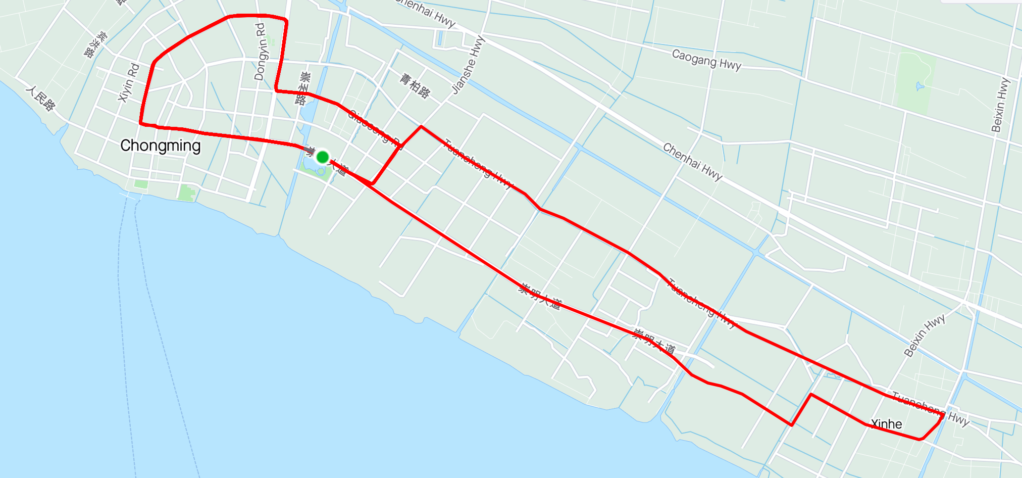 Stage 3 of the Tour of Chongming Island. The route is a circuit and is decidedly less technical, with fewer corners and long straight sections.