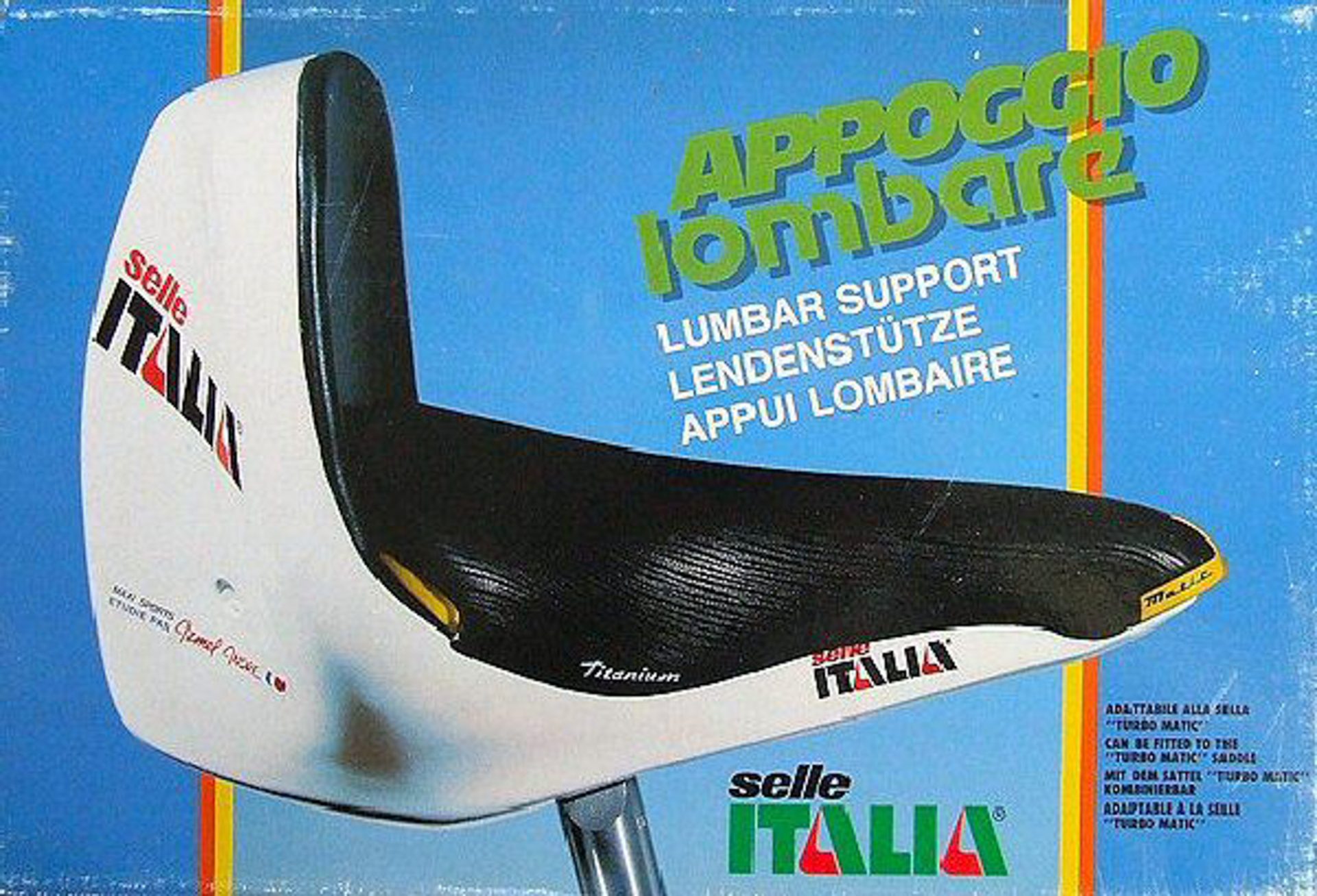 An advertisement for the Selle Italia Apoggio Lombare.