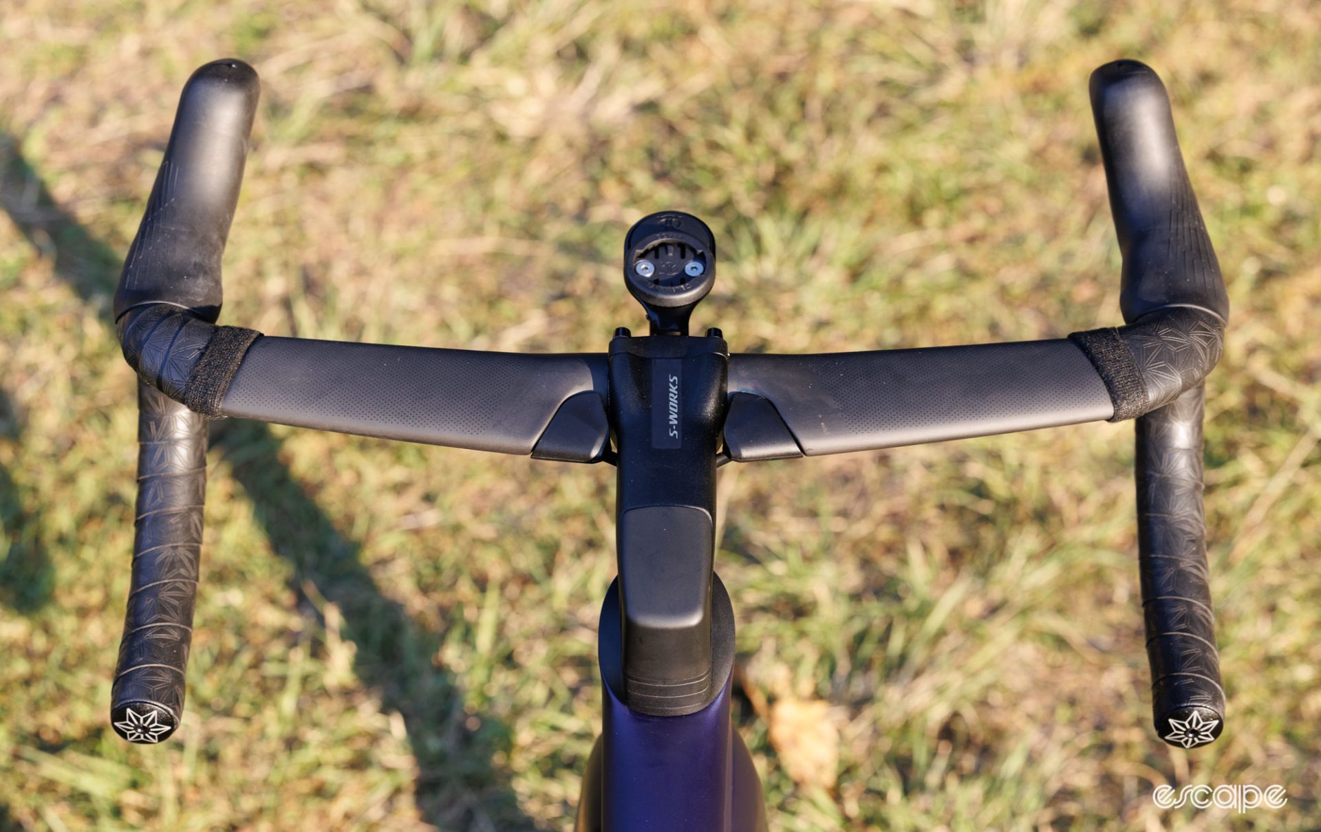 Handlebar view of the Specialized Tarmac SL8 Pro Ultegra. 