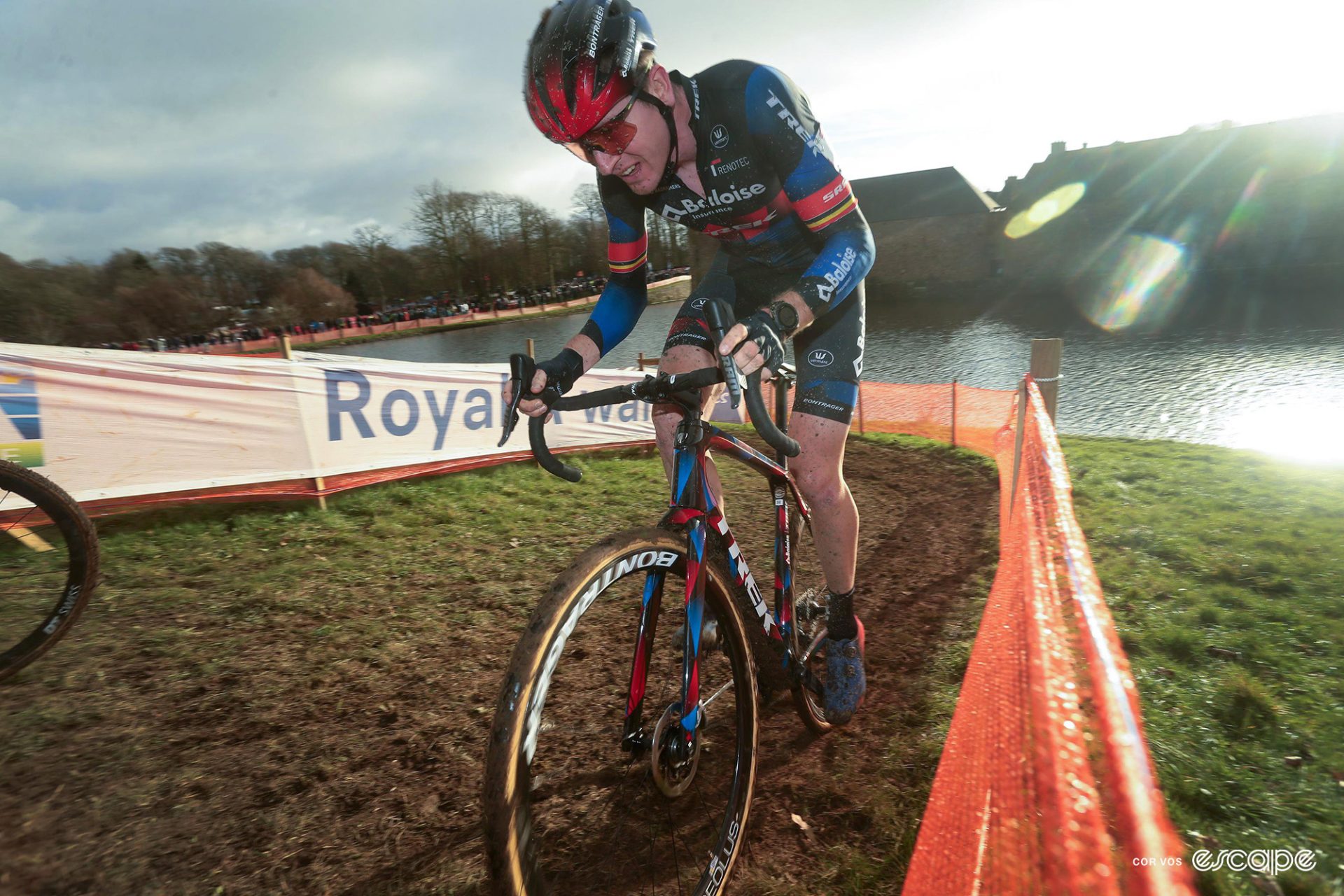 Toon Aerts at the 2022 Flamanville Cyclocross World Cup, where he finished second