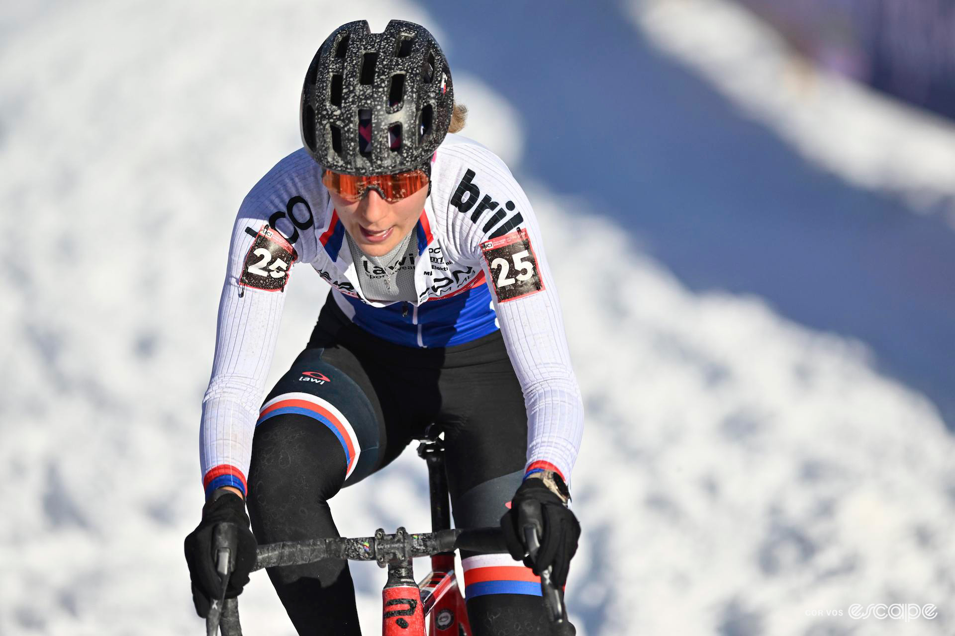 Kristyna Zemanová during UCI Cyclocross World Cup Val di Sole.