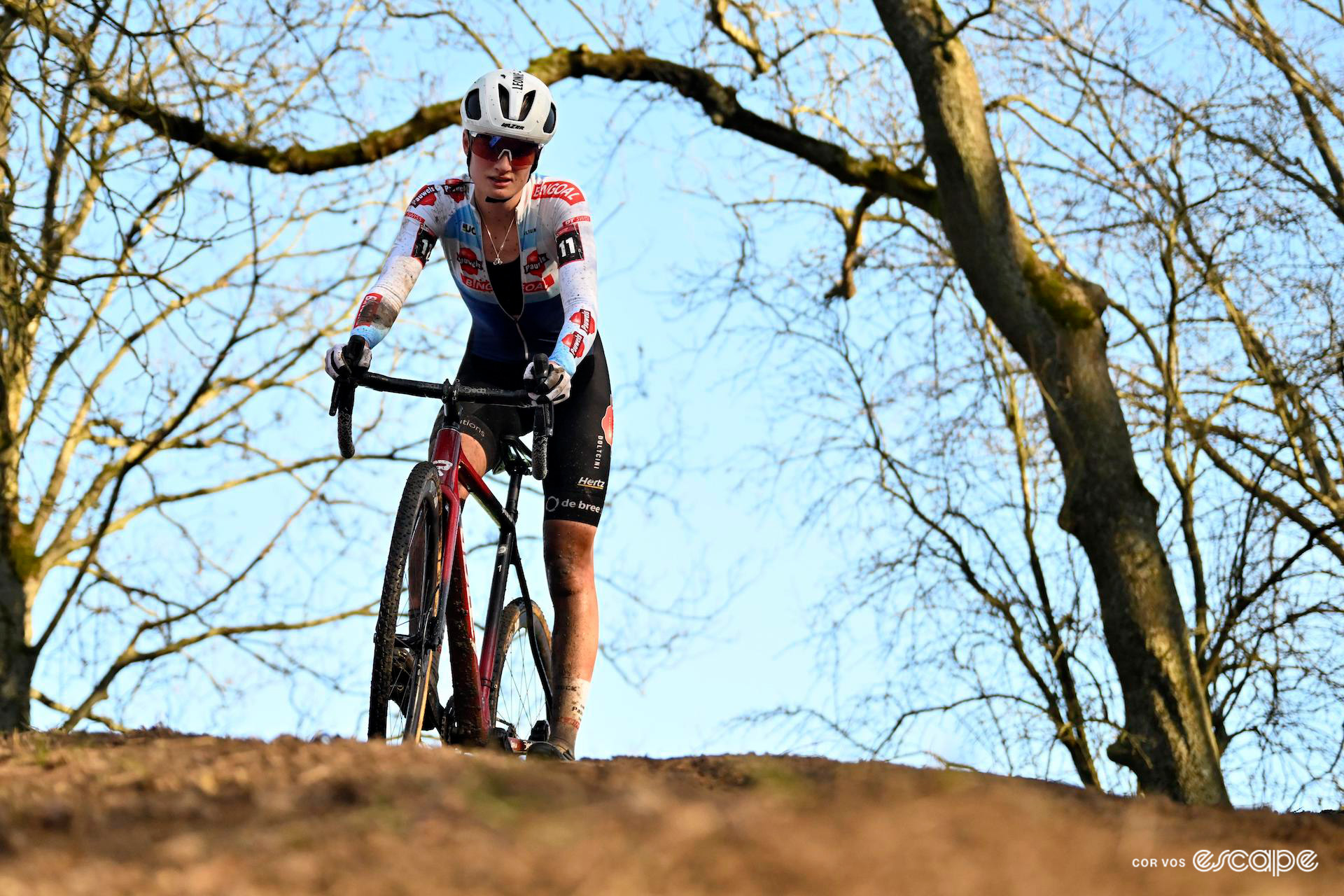 Under-23 World Cup leader Leonie Bentveld during Cyclocross World Cup Namur.