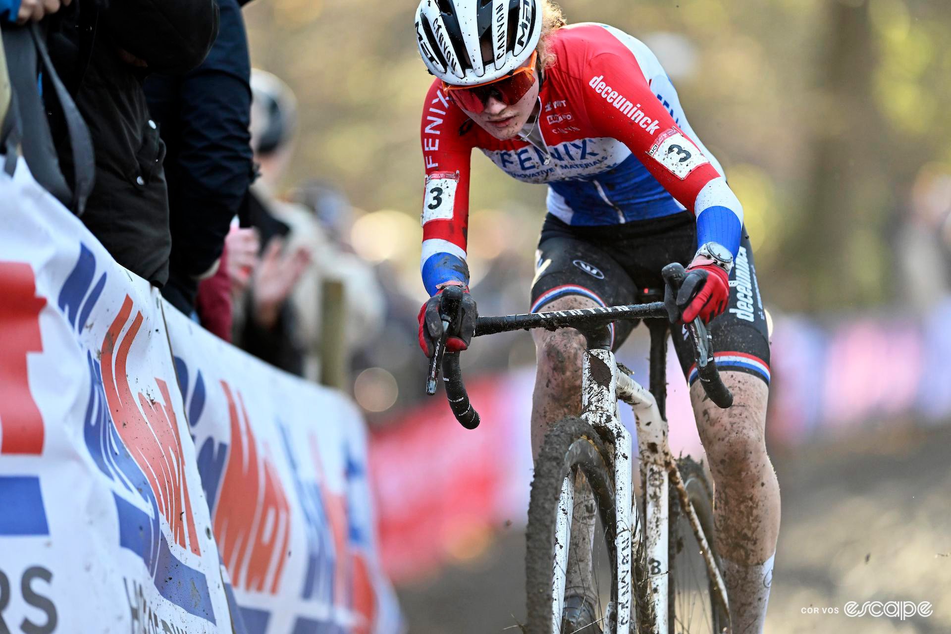 Dutch national champion Puck Pieterse during Cyclocross World Cup Namur.