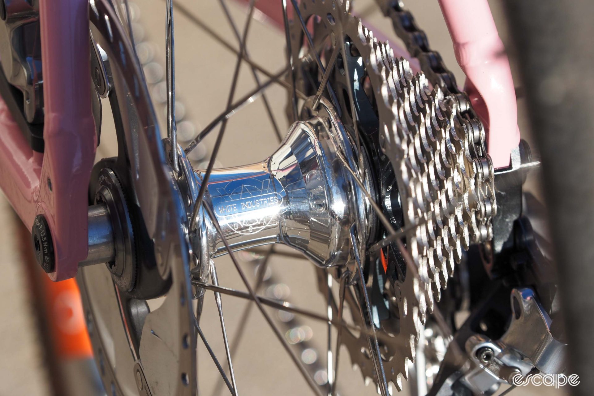 White Industries polished CLD rear hub