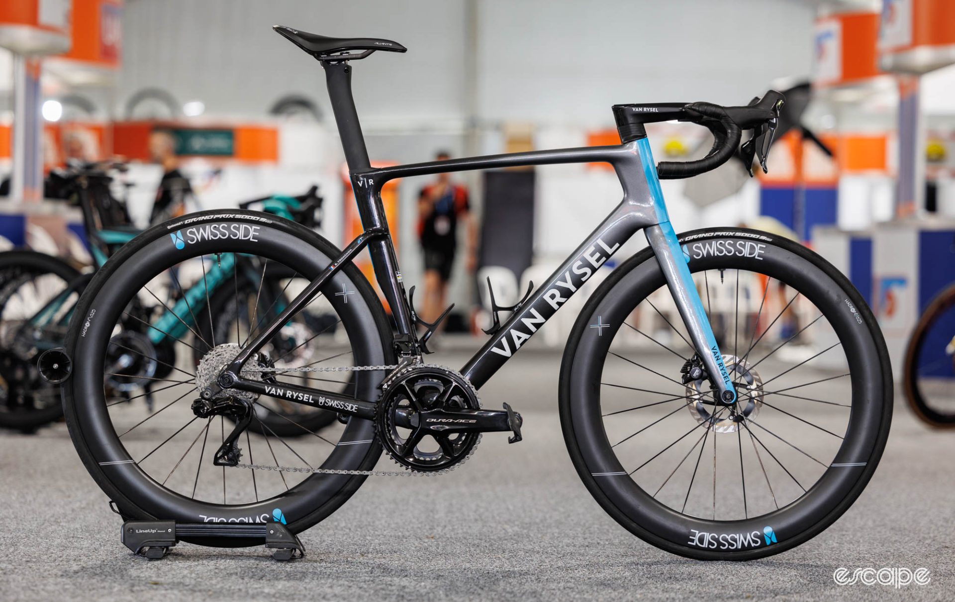 The photo shows Decathlon - AG2R La Mondiale's new Van Rysel RCR bike.