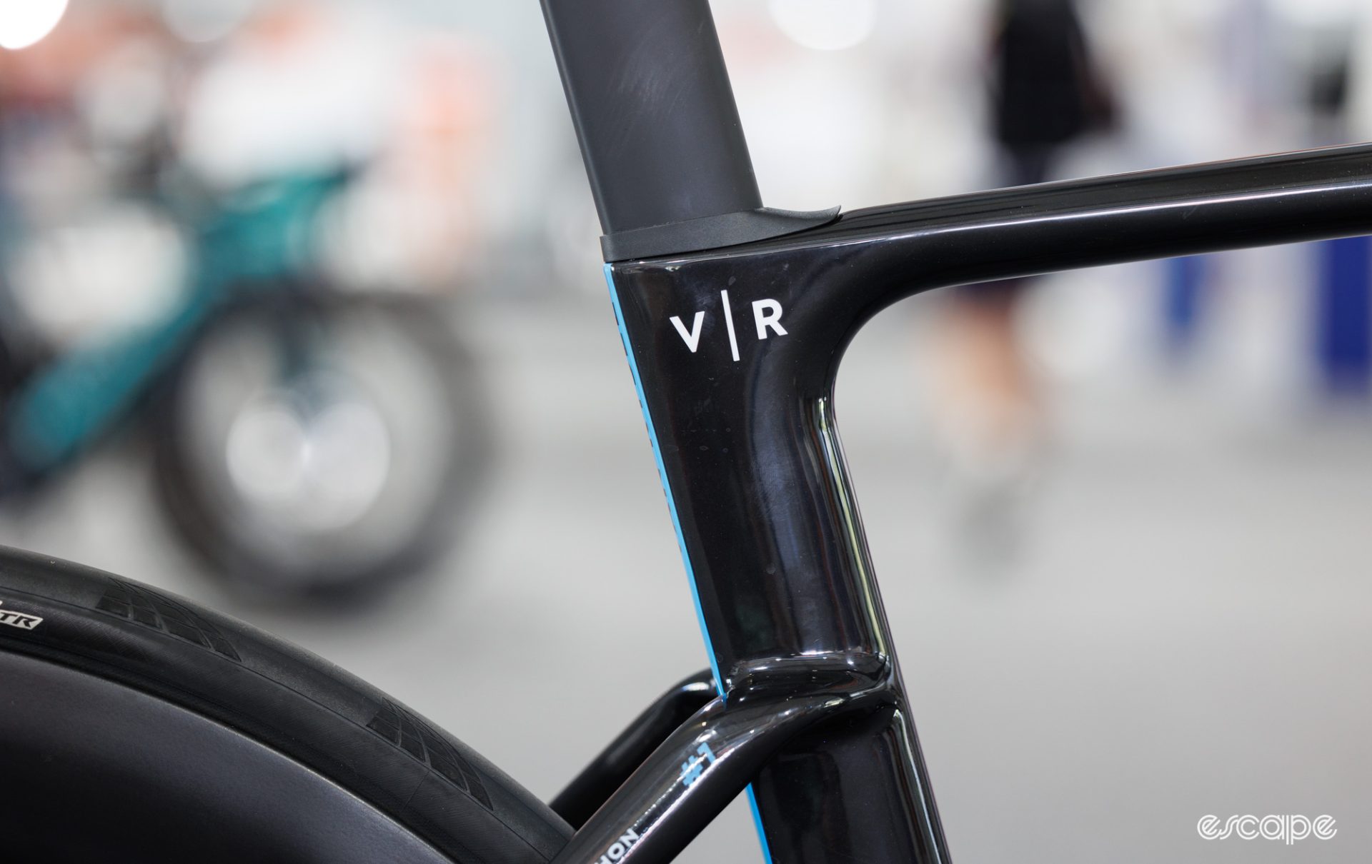 The photo shows the seat tube on Decathlon - AG2R La Mondiale's new Van Rysel RCR bike.