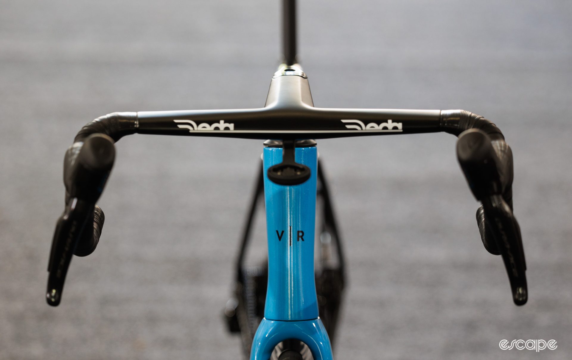 The photo shows the Deda handlebars on Decathlon - AG2R La Mondiale's new Van Rysel RCR bike.