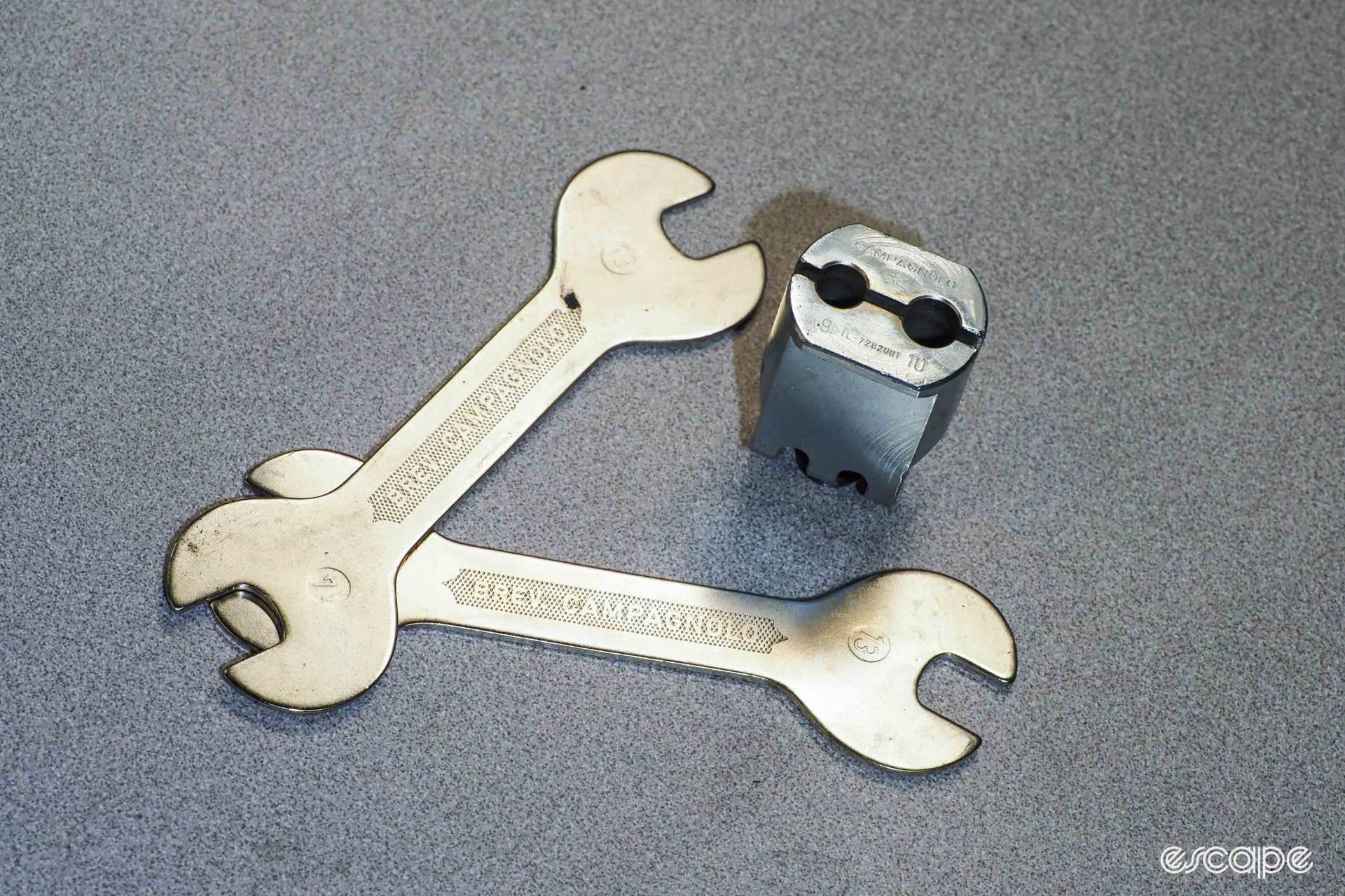 Campagnolo tool kit axle vise and cone wrenches